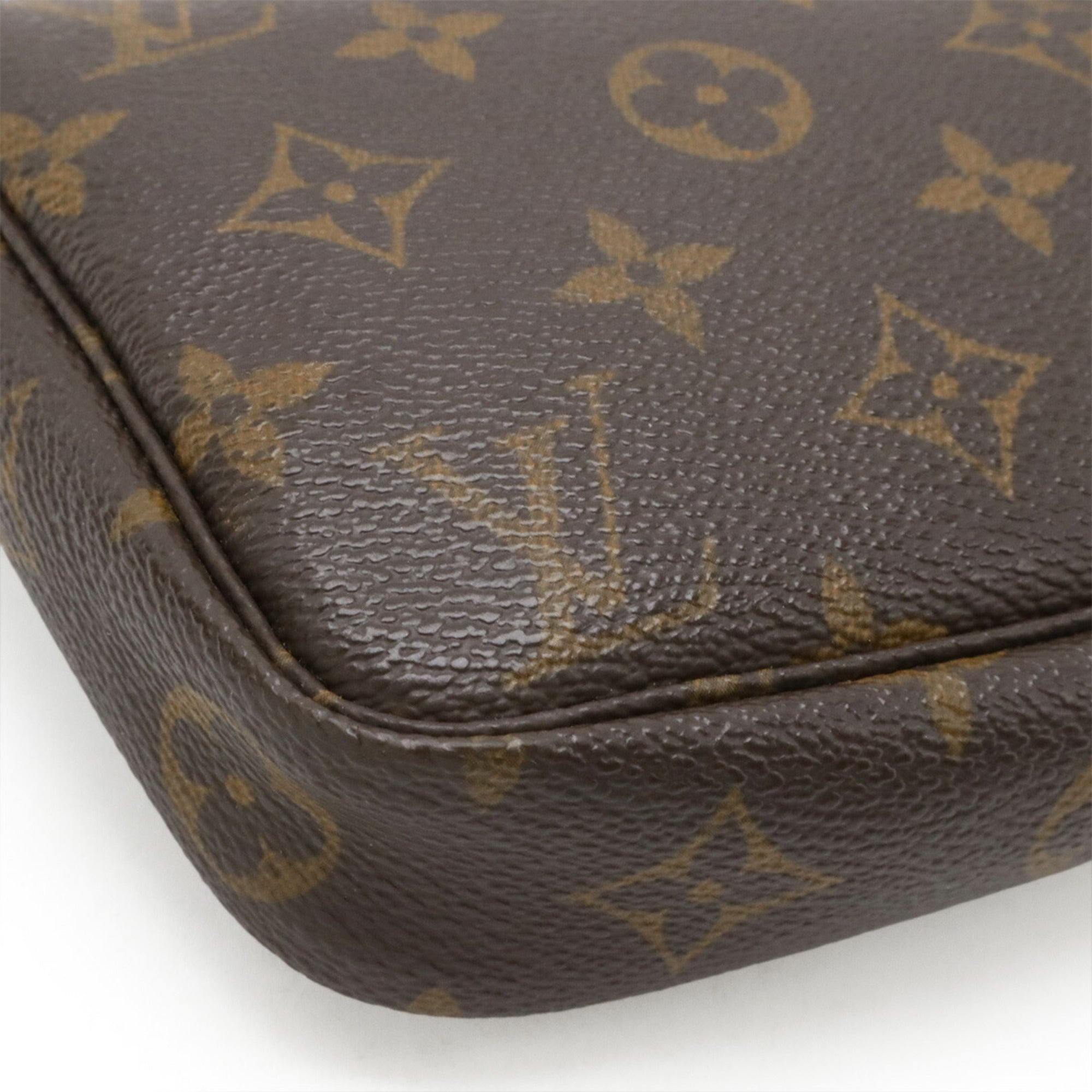 Louis Vuitton Brown Monogram Canvas Pvc Coated Canvas Handbag Pochette Pouch (Pre-Owned)