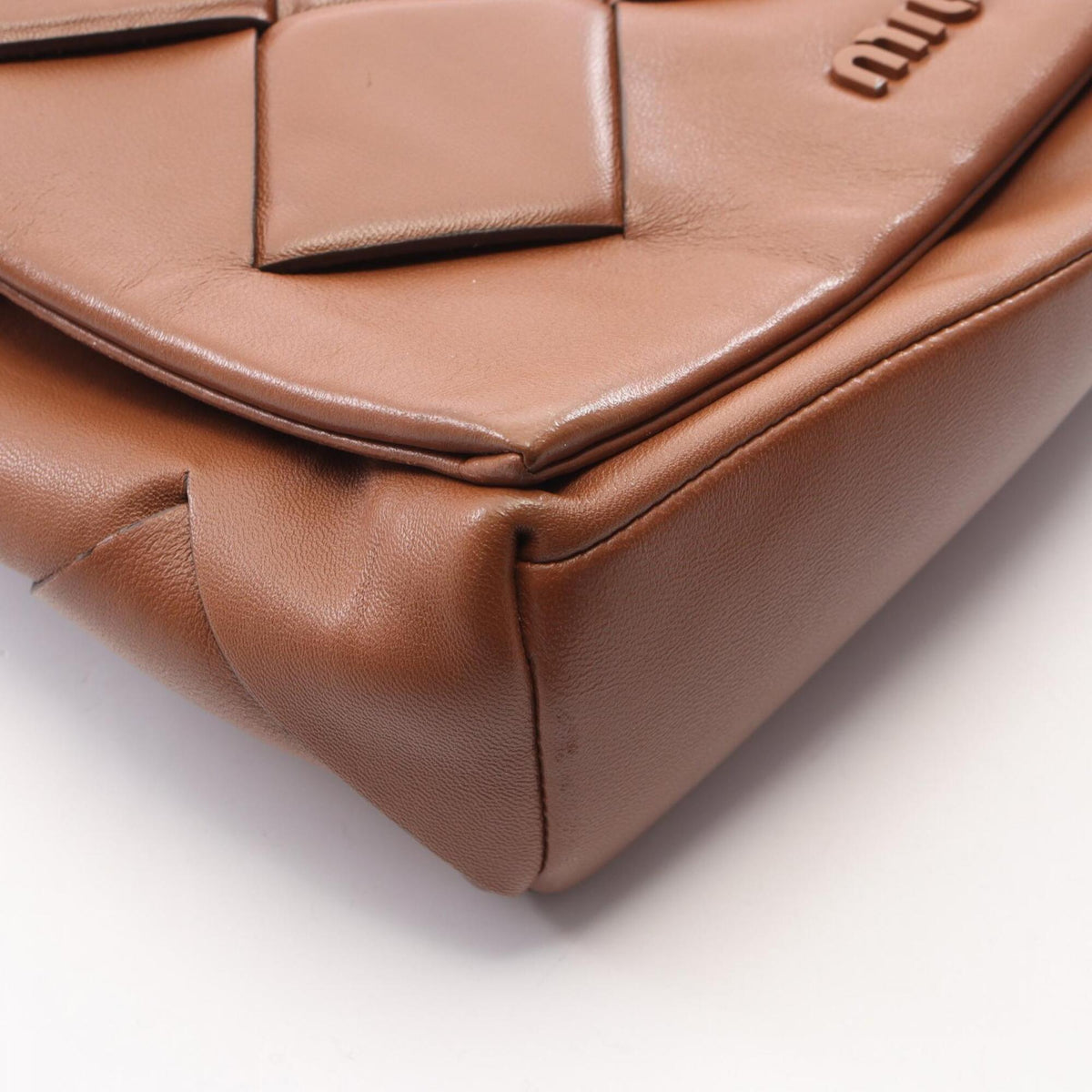 Miu Miu Brown Leather Handbag Shoulder Bag (Pre-Owned)