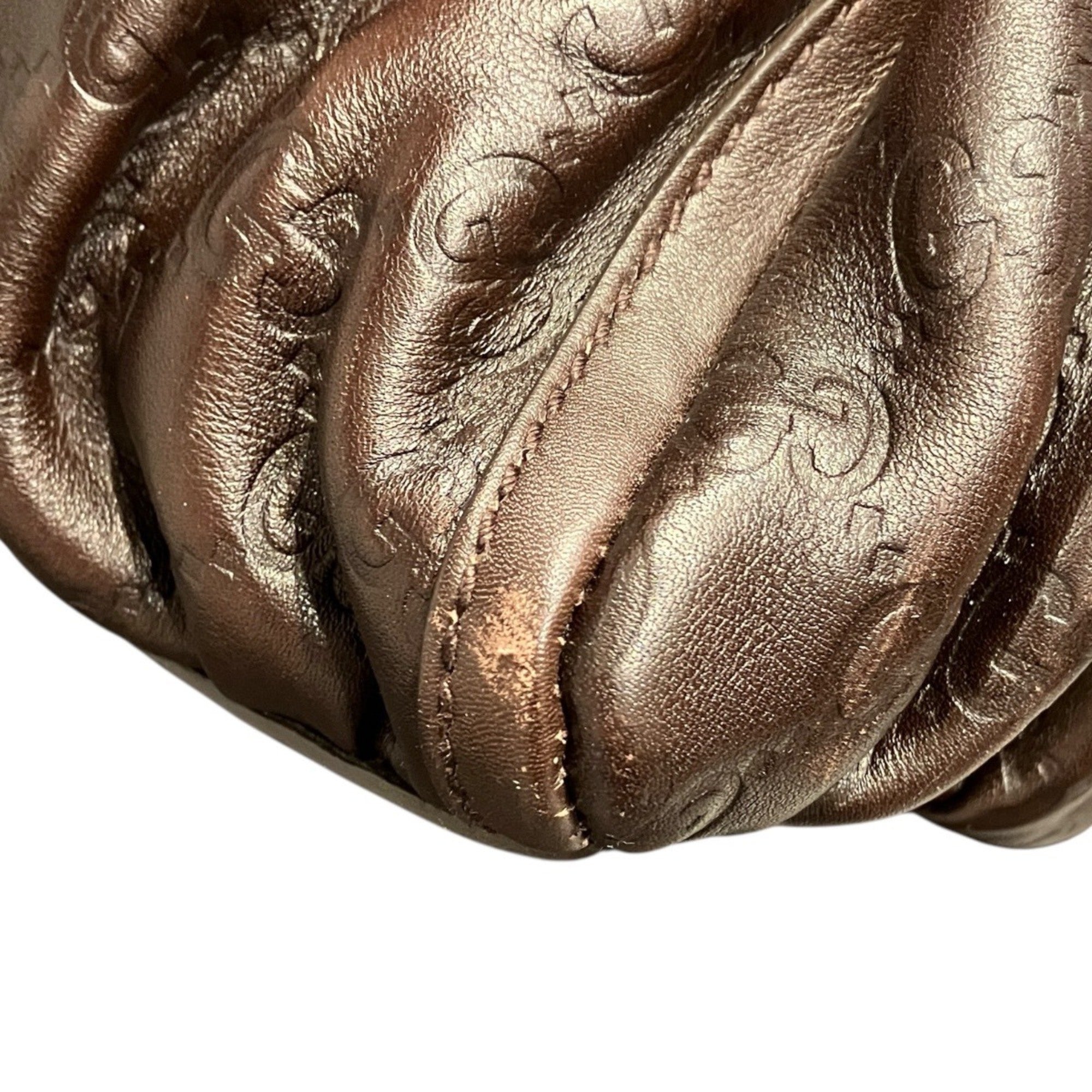 Gucci Chocolate Dark Brown Leather Handbag (Pre-Owned)