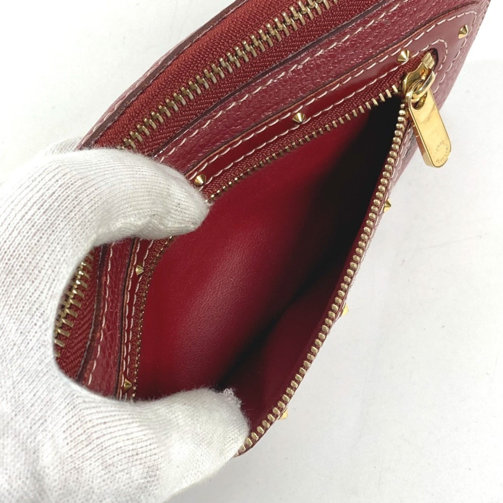 Louis Vuitton Suhali Red Color Suhali Leather Long Wallet (Bi-Fold) (Pre-Owned)