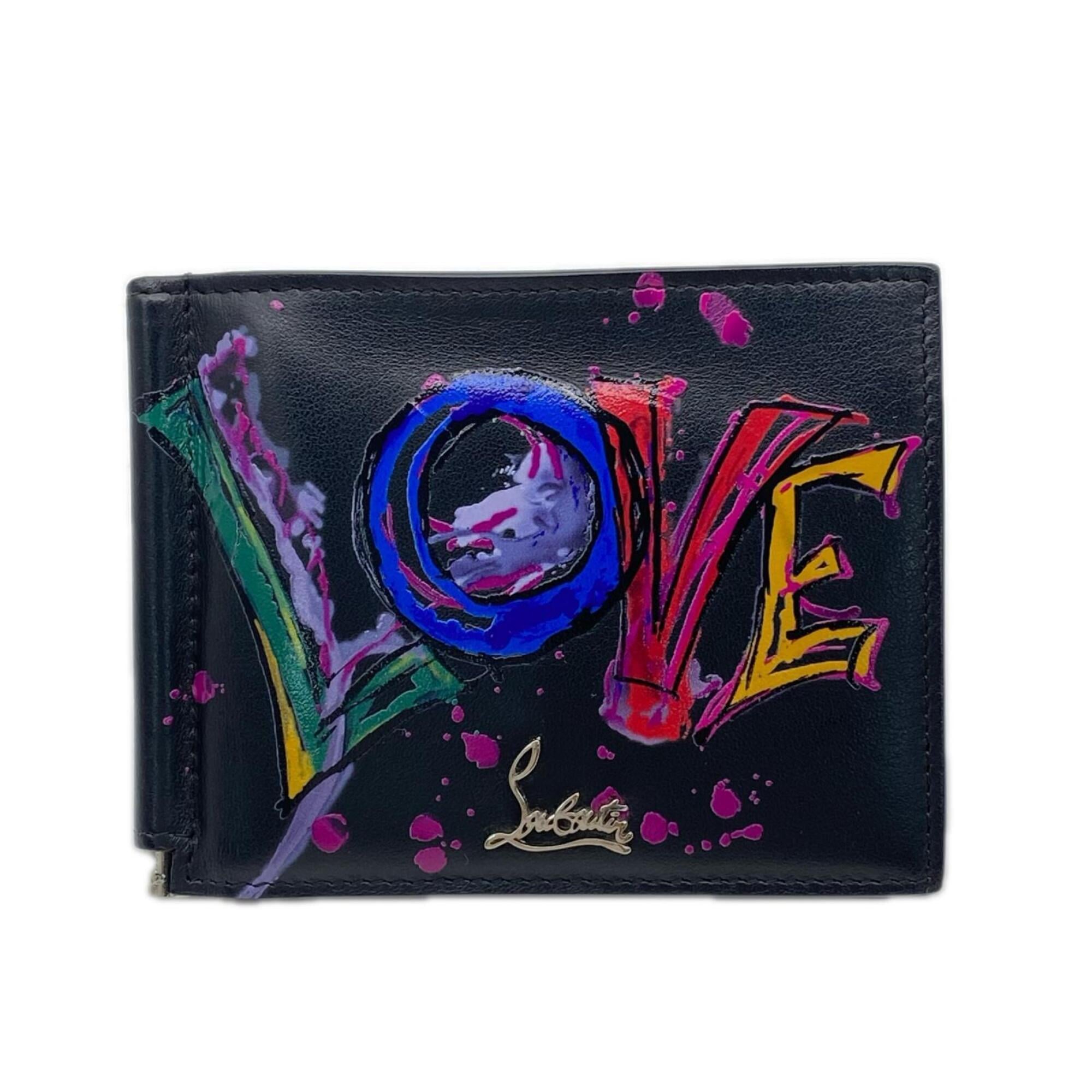 Christian Louboutin Black Leather Wallet (Bi-Fold) (Pre-Owned)