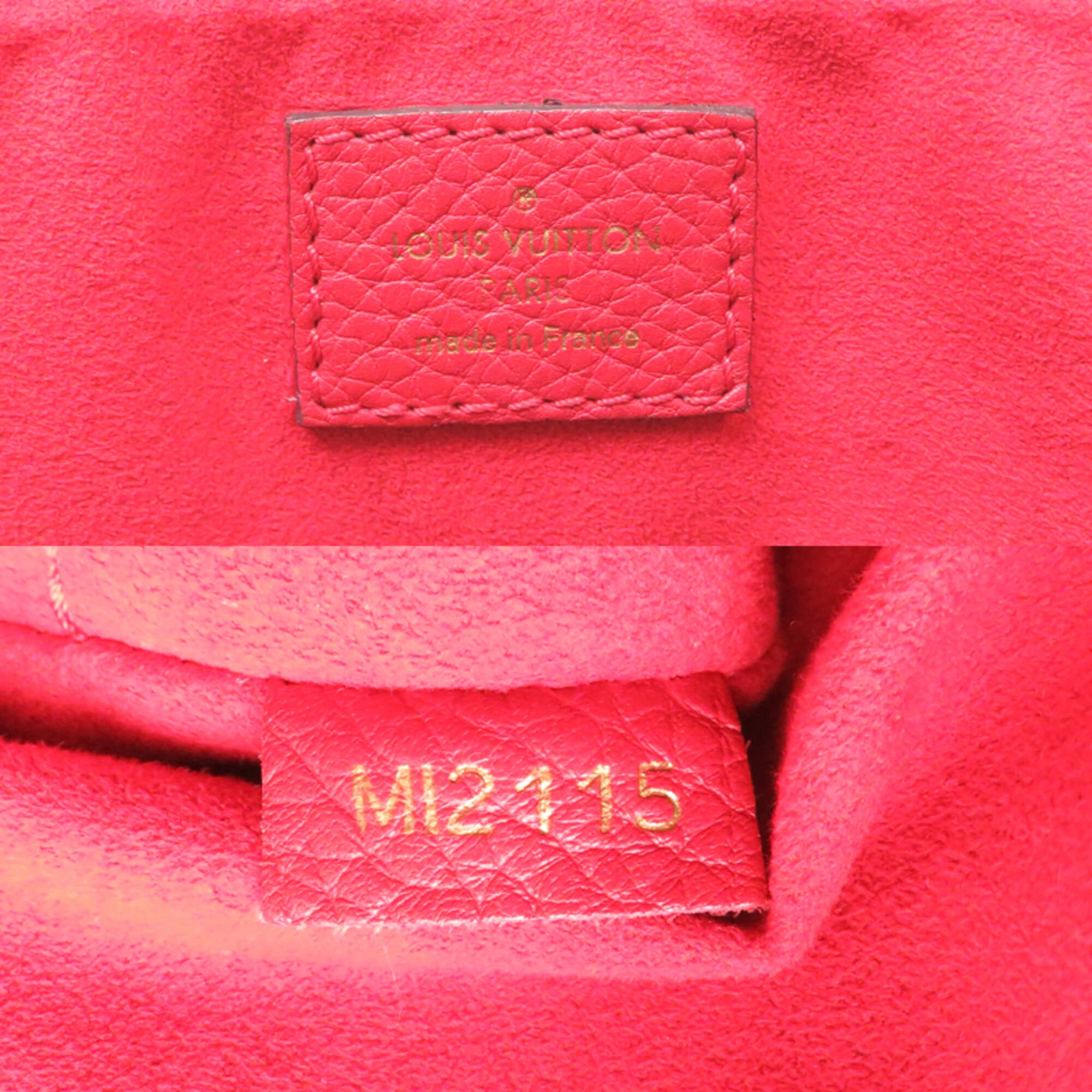 Louis Vuitton Brown Red Color Monogram Handbag (Pre-Owned)