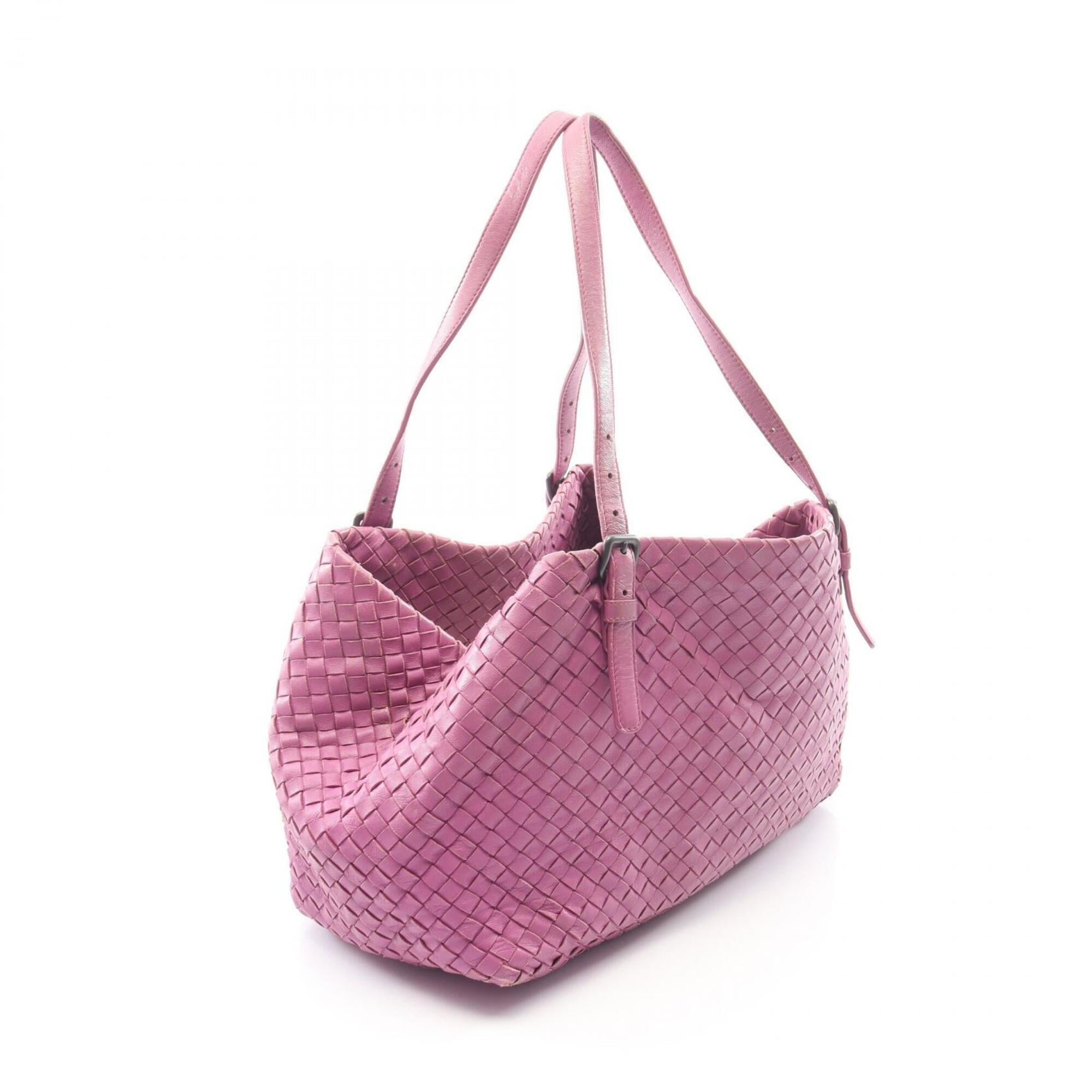 Bottega Veneta Purple Intrecciato Handbag Tote Bag (Pre-Owned)