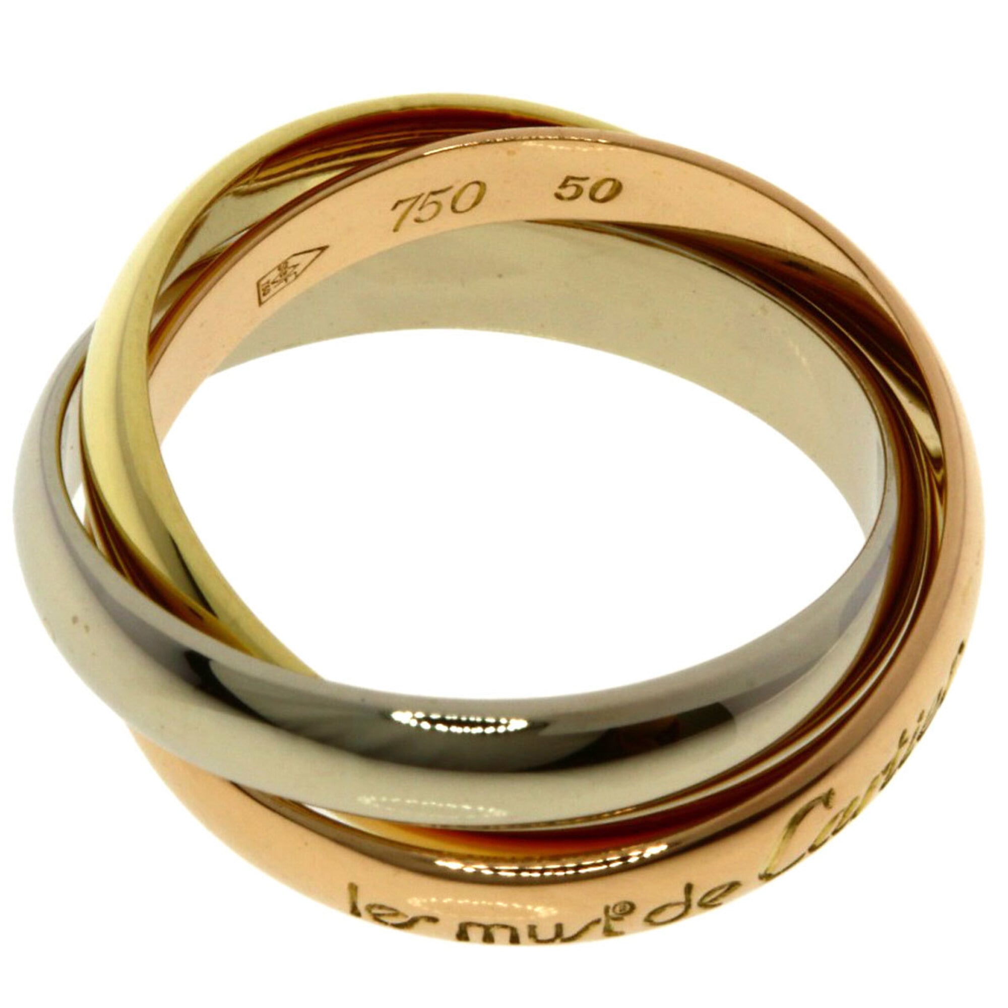 Cartier Trinity Yellow Gold (18K) Pink Gold (18K) White Gold (18K) Band Ring (Pre-Owned)