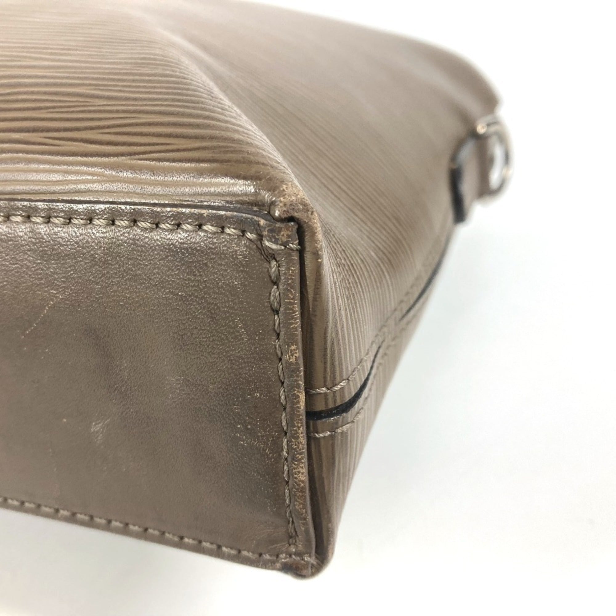 Louis Vuitton Brown Taupe Epi Leather Briefcase Handbag Tote Bag (Pre-Owned)