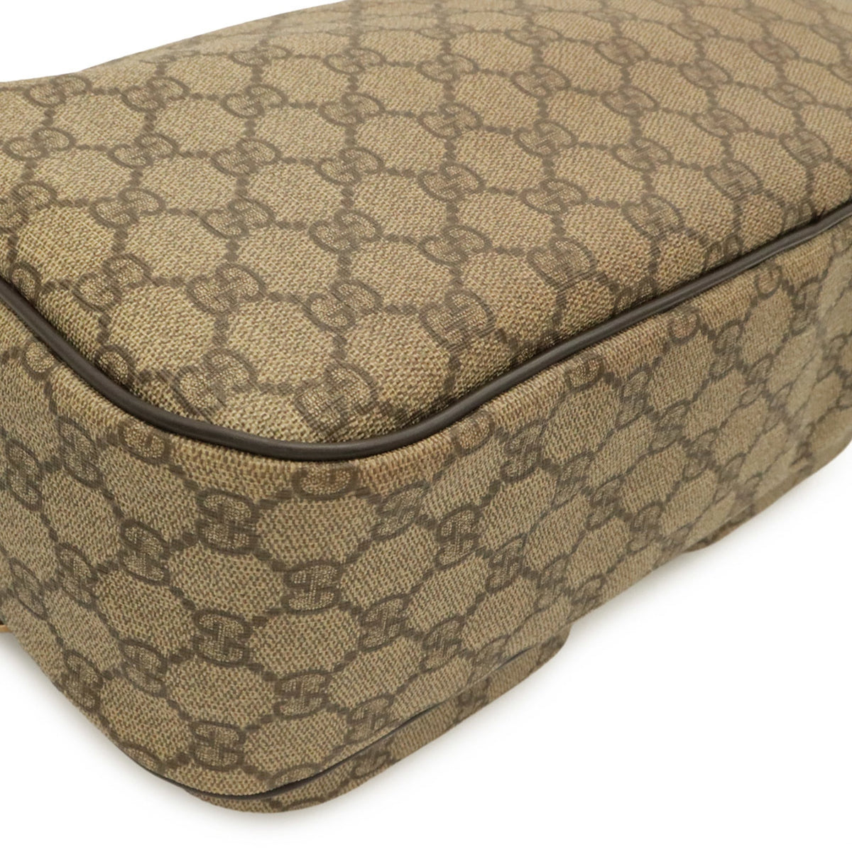 Gucci Beige Brown Dark Brown Khaki Gg Supreme Shoulder Bag (Pre-Owned)