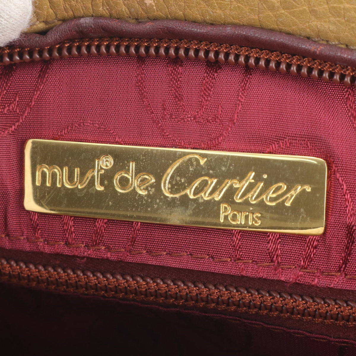 Cartier Brown Leather Crossbody Bag Shoulder Bag (Pre-Owned)