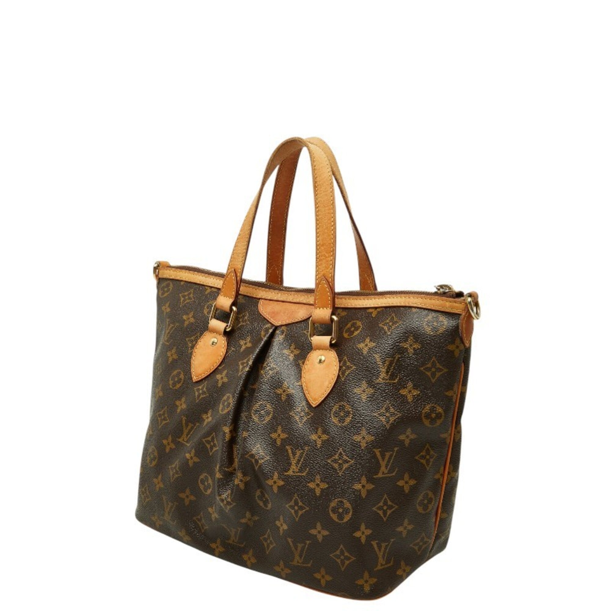 Louis Vuitton Black Brown Pvc Leather Handbag (Pre-Owned)