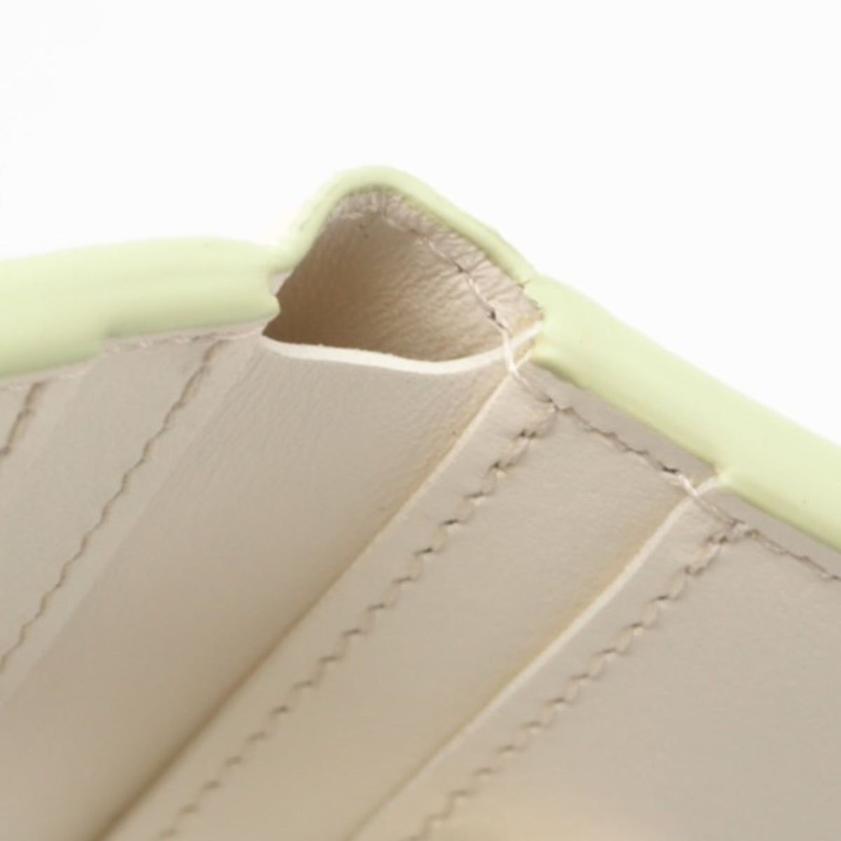 Louis Vuitton Green White Leather Wallet (Tri-Fold) (Pre-Owned)
