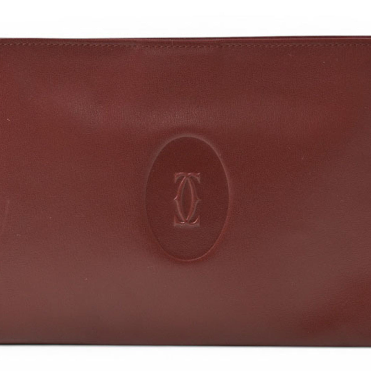 Cartier Bordeaux Leather Pouch (Pre-Owned)