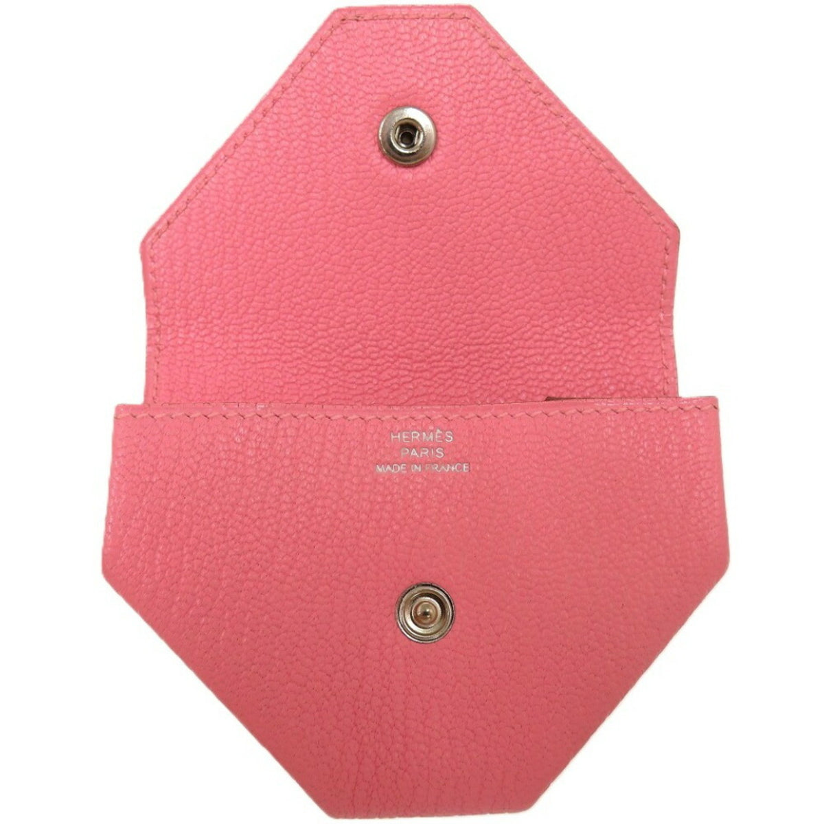 Hermes Pink Chevre Leather Coin Purse/Coin Case (Pre-Owned)