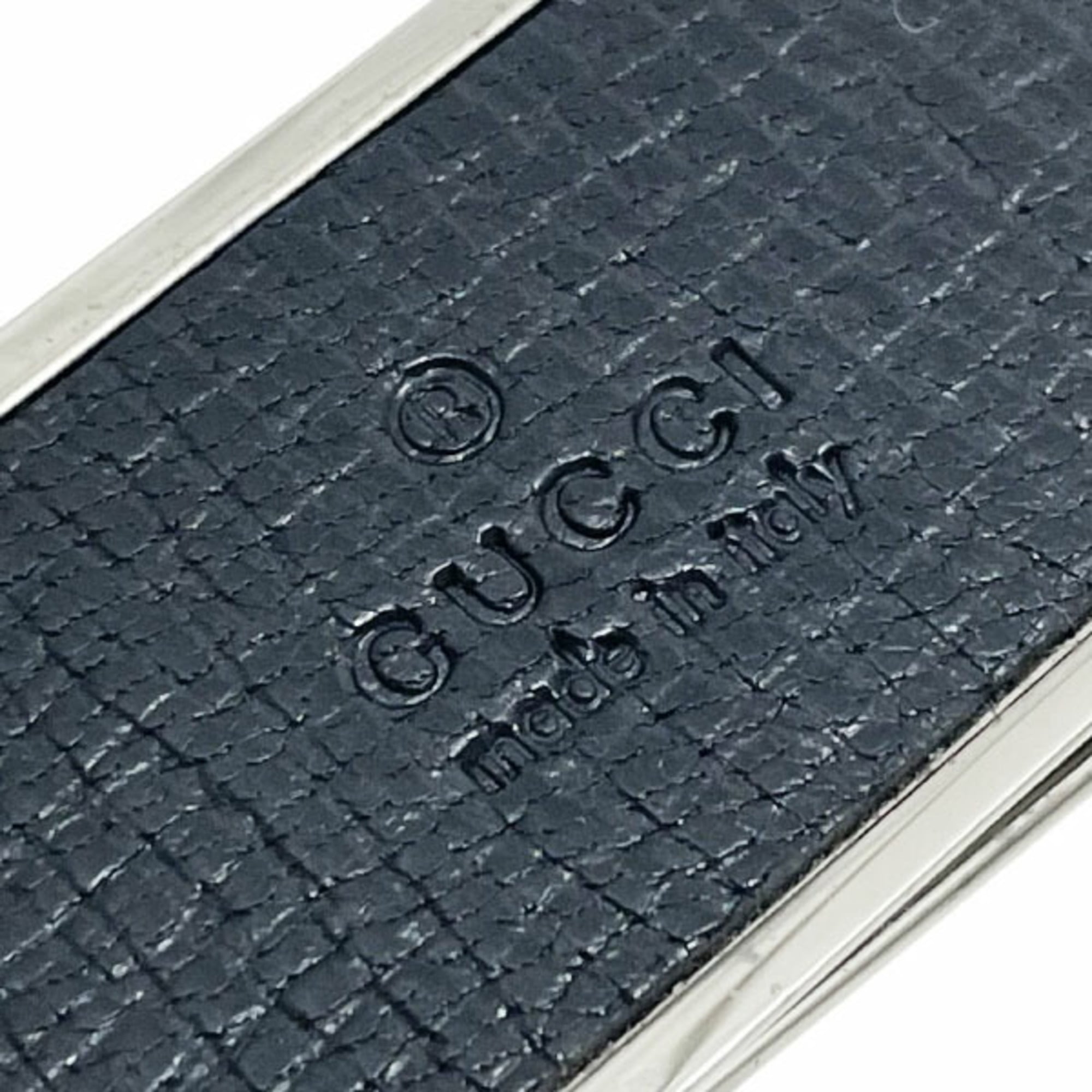 Gucci Black Leather Metal Money Clip (Pre-Owned)