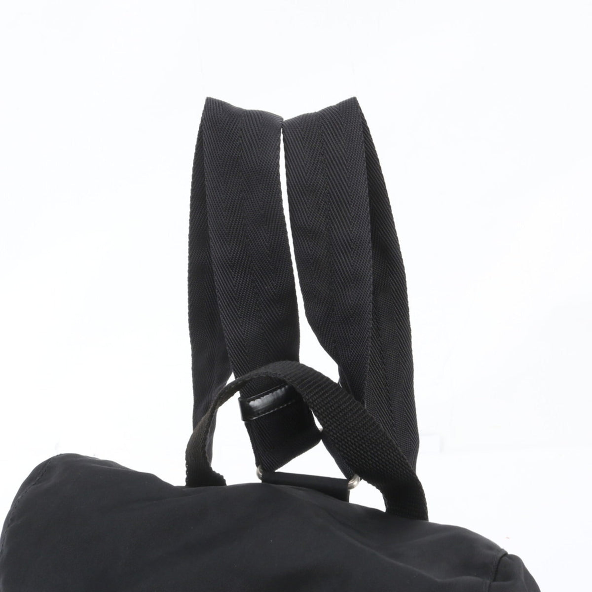 Prada Black Leather Nylon Backpack (Pre-Owned)