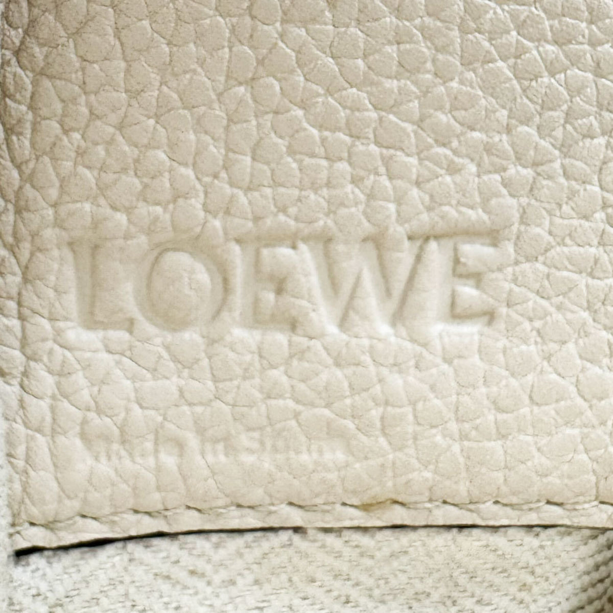 Loewe Cream Leather Handbag Shoulder Bag (Pre-Owned)