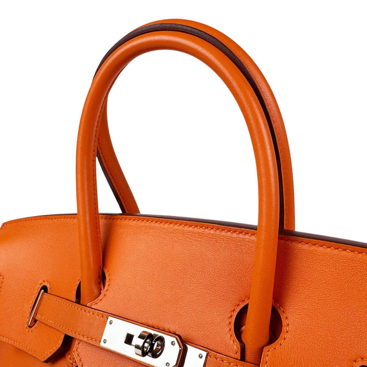 Hermes Orange Swift Leather Handbag (Pre-Owned)