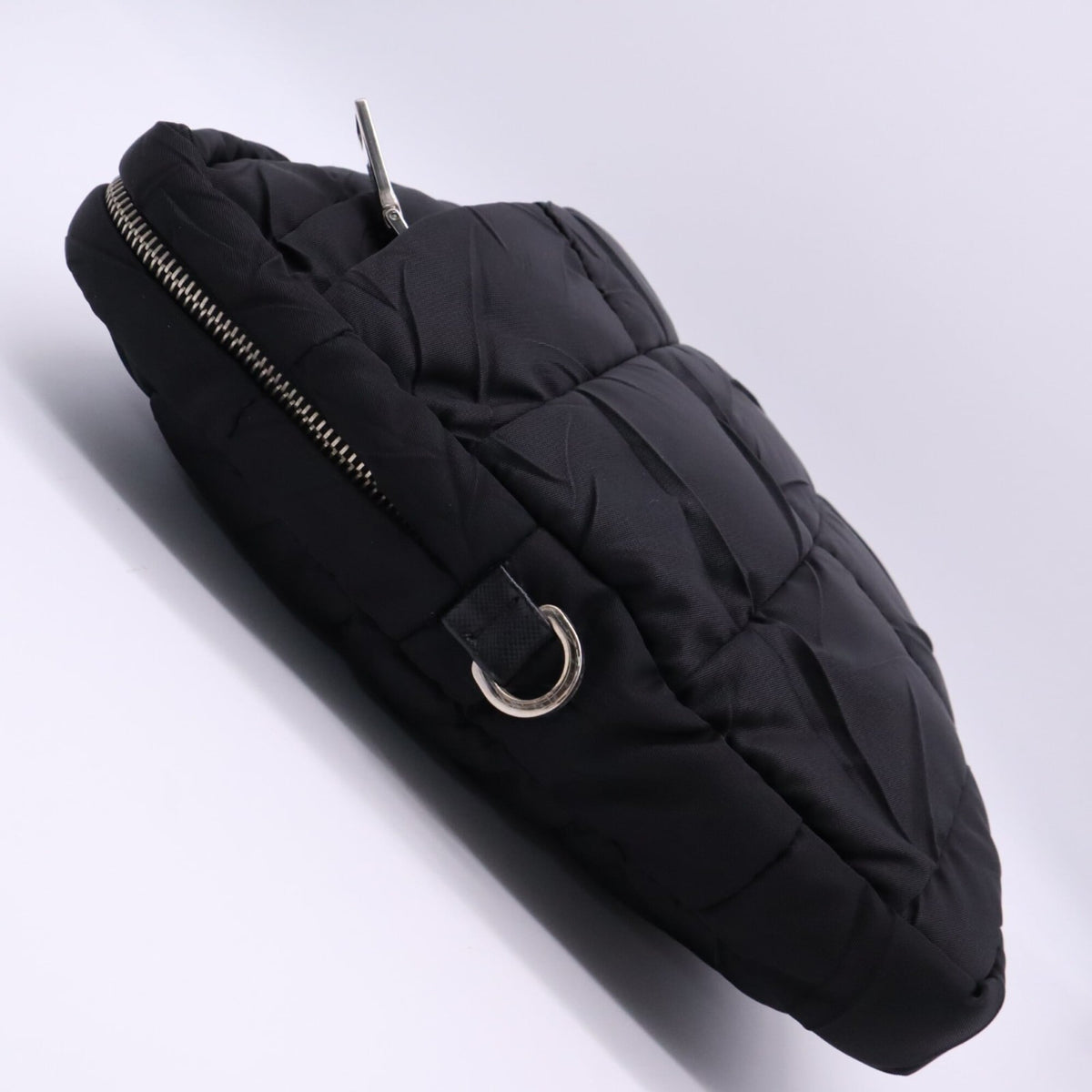 Prada Saffiano Black Nero Nylon Saffiano Clutch Bag Shoulder Bag (Pre-Owned)