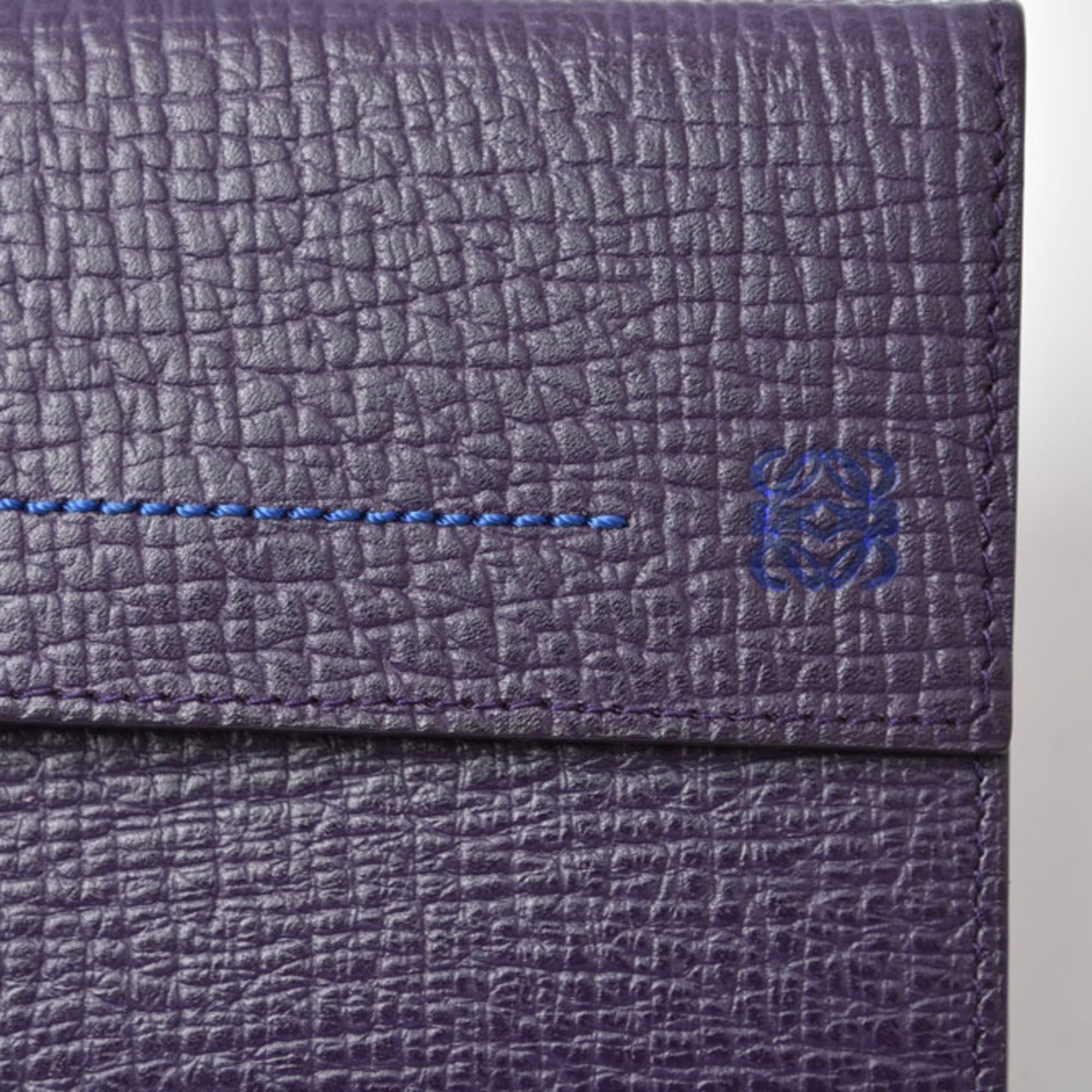 Loewe Purple Leather Wallet (Tri-Fold) (Pre-Owned)