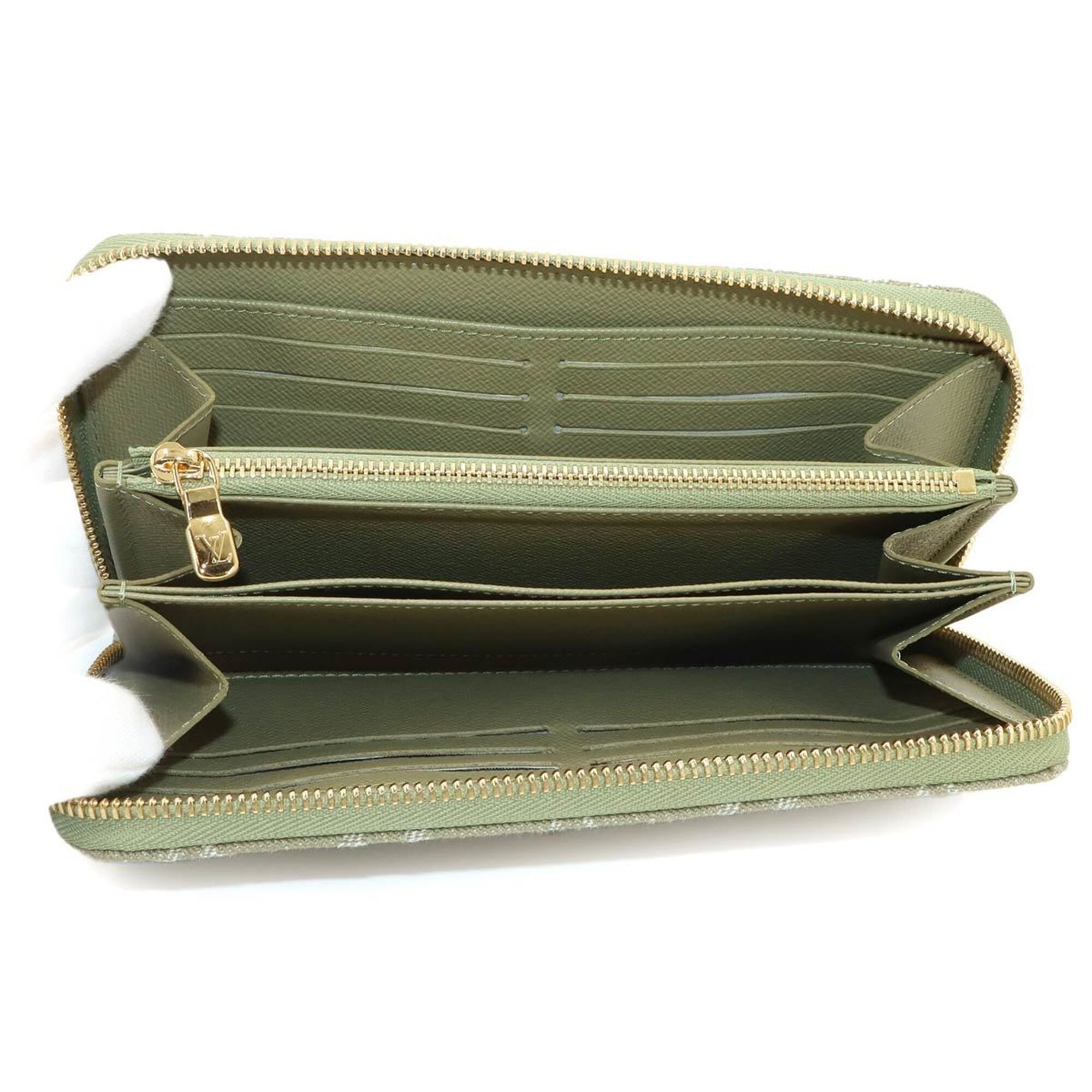 Louis Vuitton Khaki Monogram Denim Long Wallet (Bi-Fold) (Pre-Owned)