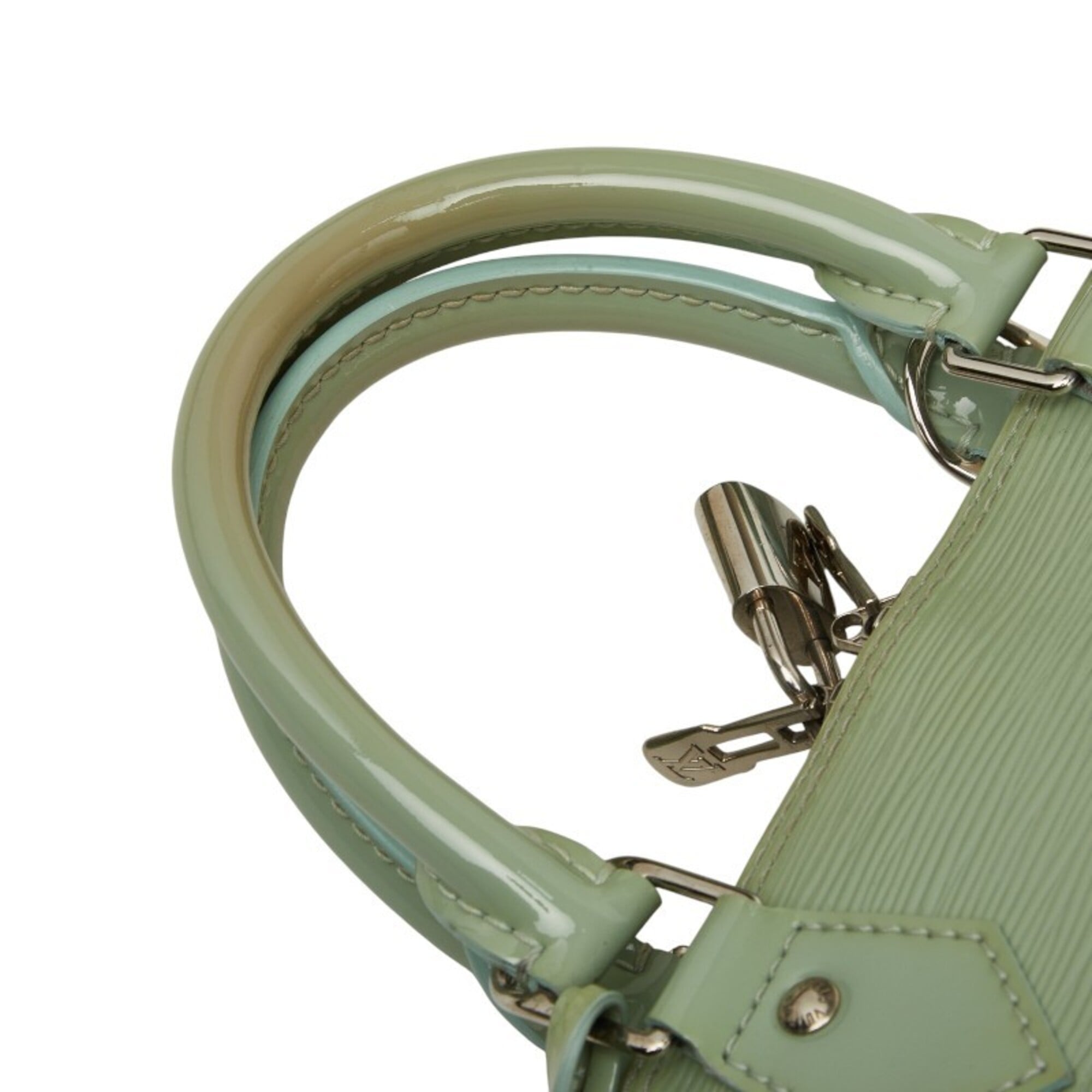 Louis Vuitton Green Patent Leather Handbag Shoulder Bag (Pre-Owned)