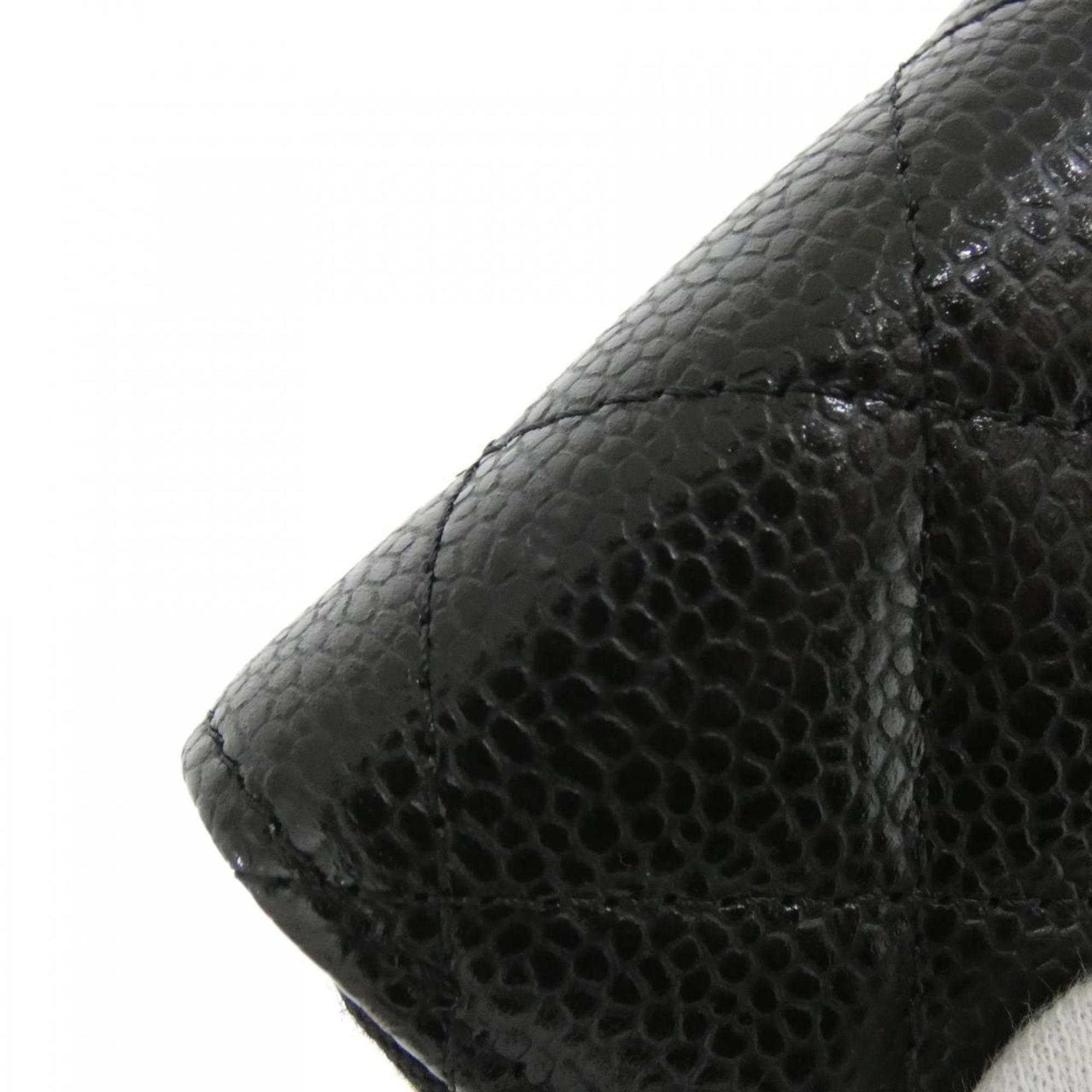 Chanel Black Grained Calfskin Coin Purse/Coin Case (Pre-Owned)