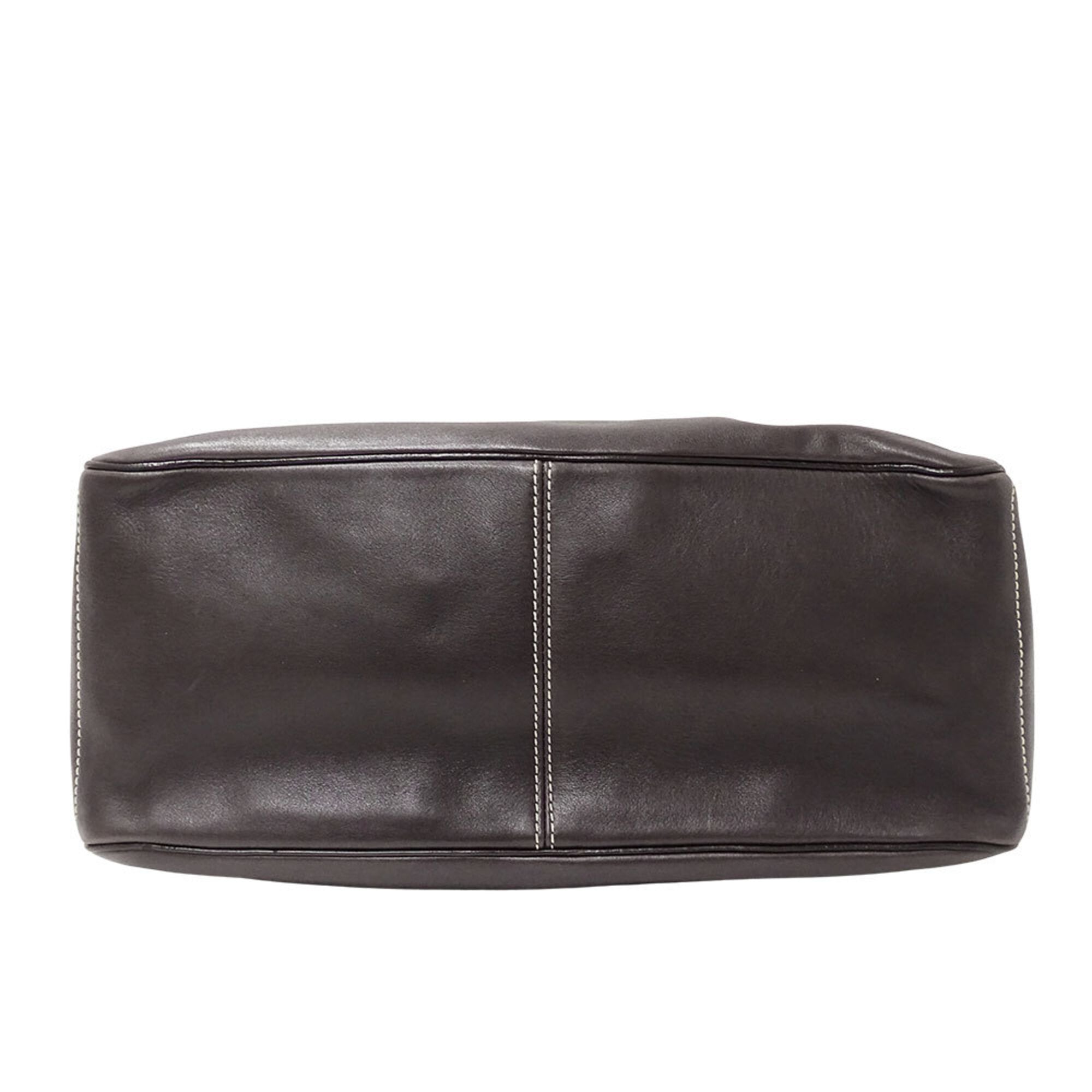 Celine Dark Brown Leather Handbag (Pre-Owned)