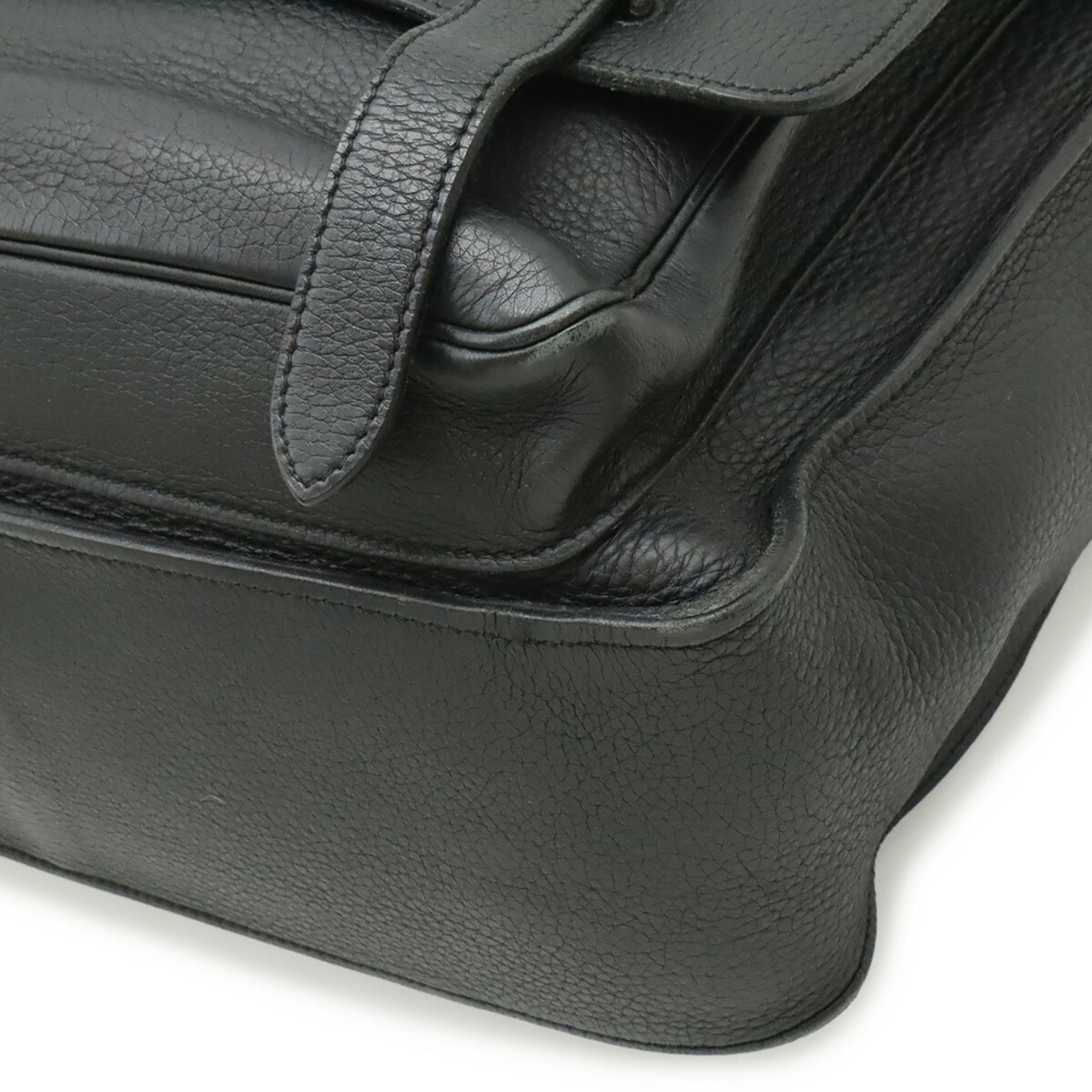 Hermes Black Taurillon Clemence Leather Shoulder Bag (Pre-Owned)