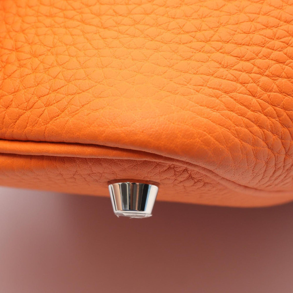 Hermes Orange Taurillon Clemence Leather Leather Handbag (Pre-Owned)