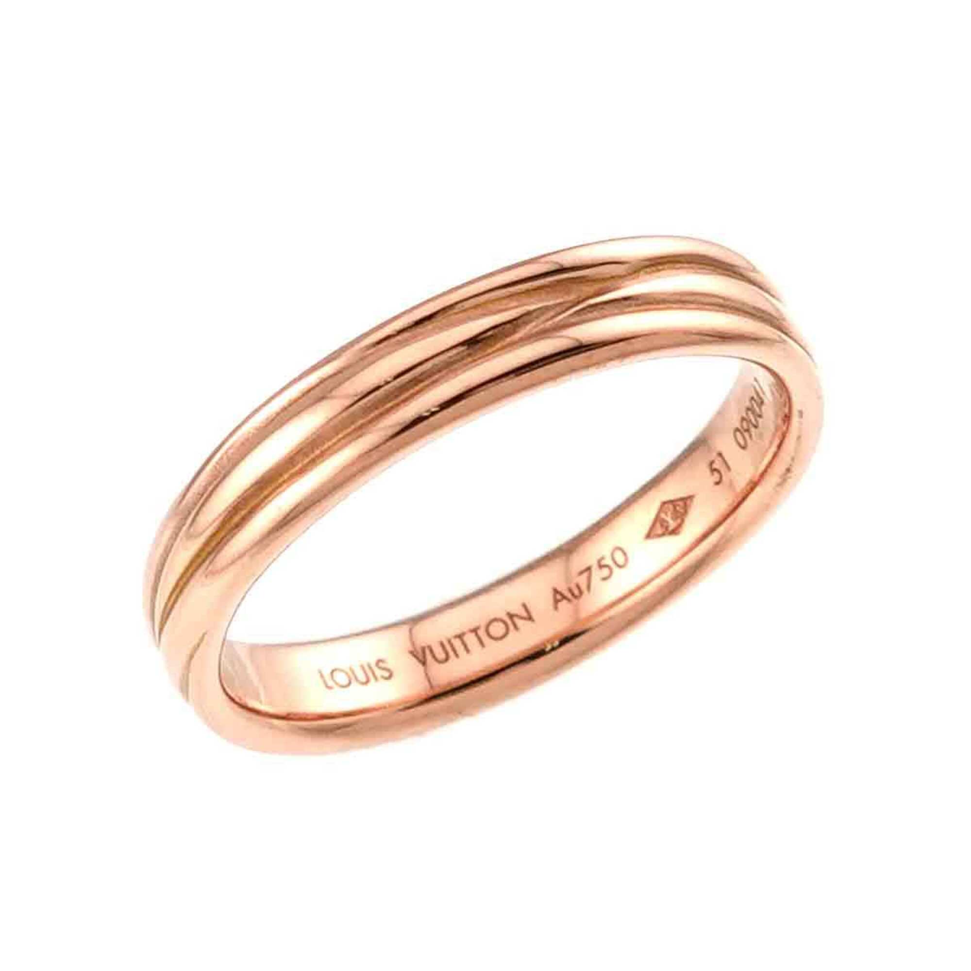 Louis Vuitton Pink Gold (18K) Band Ring (Pre-Owned)