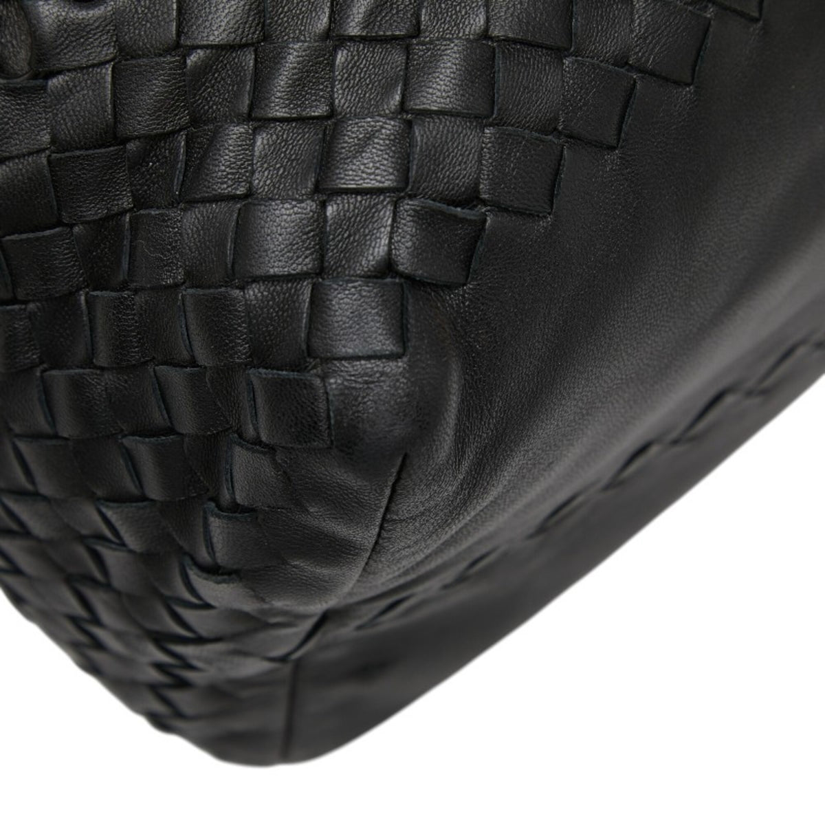 Bottega Veneta Black Leather Handbag Tote Bag (Pre-Owned)