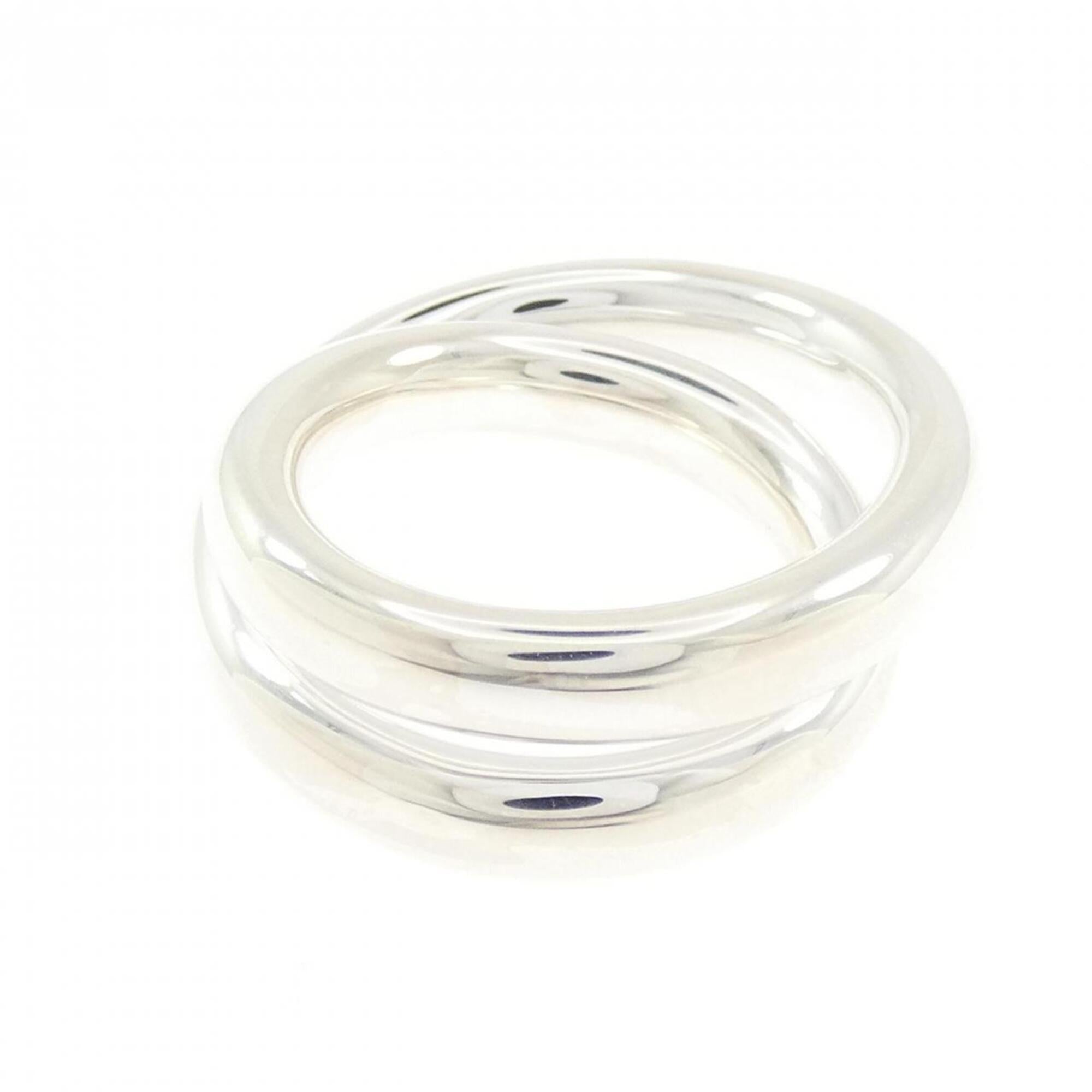 Hermes Silver 925 Band Ring (Pre-Owned)