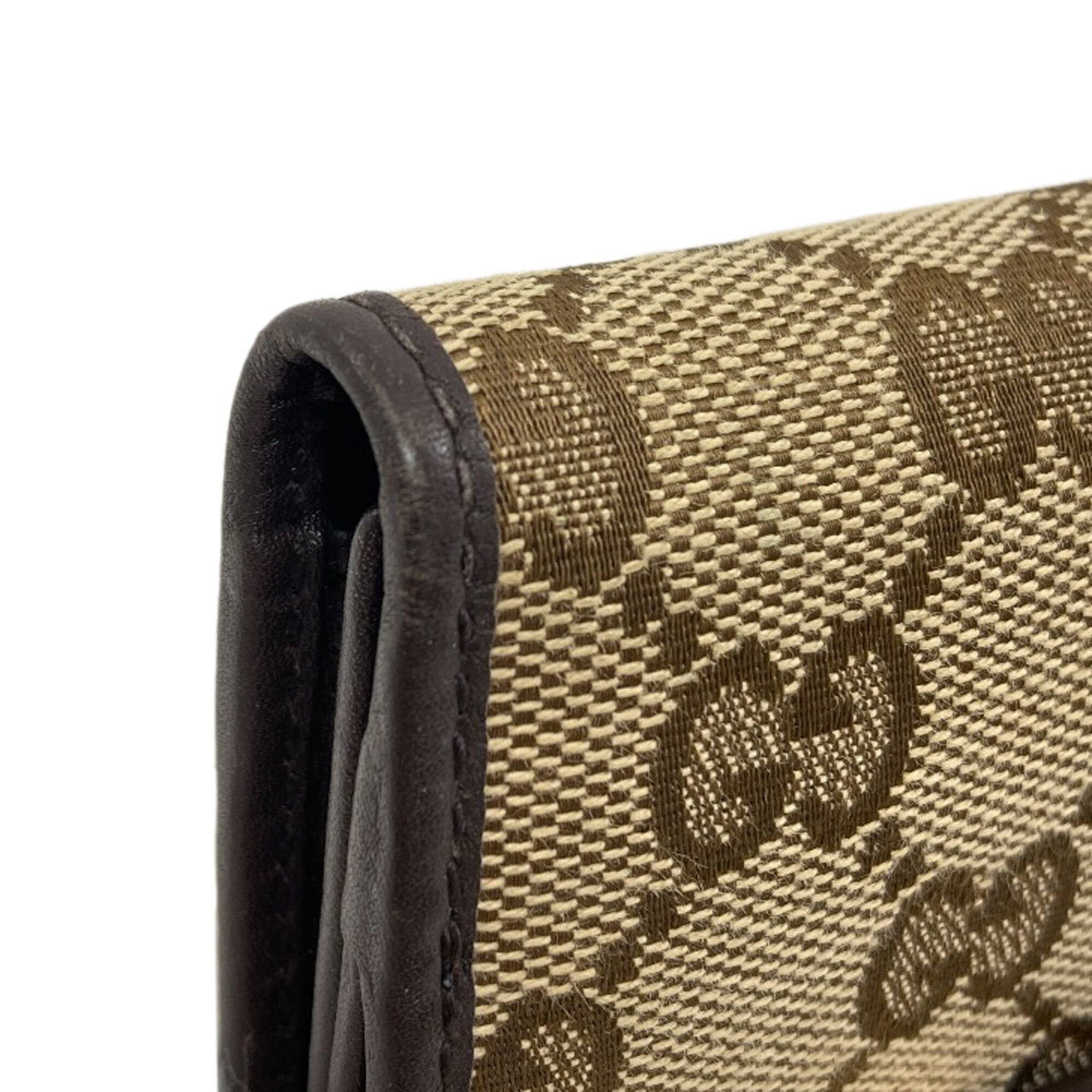 Gucci Brown Canvas Wallet (Tri-Fold) (Pre-Owned)