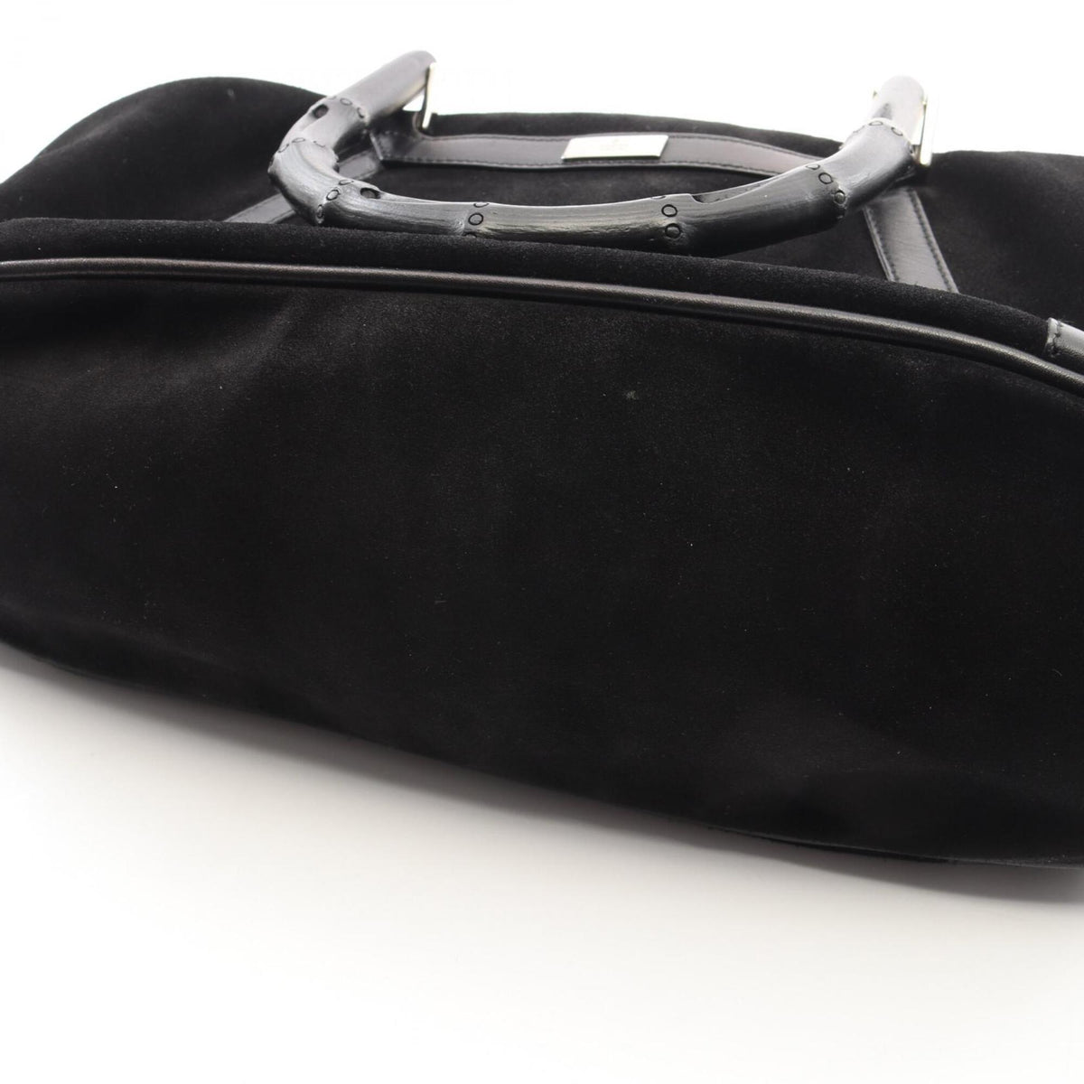 Gucci Black Suede Leather Handbag (Pre-Owned)