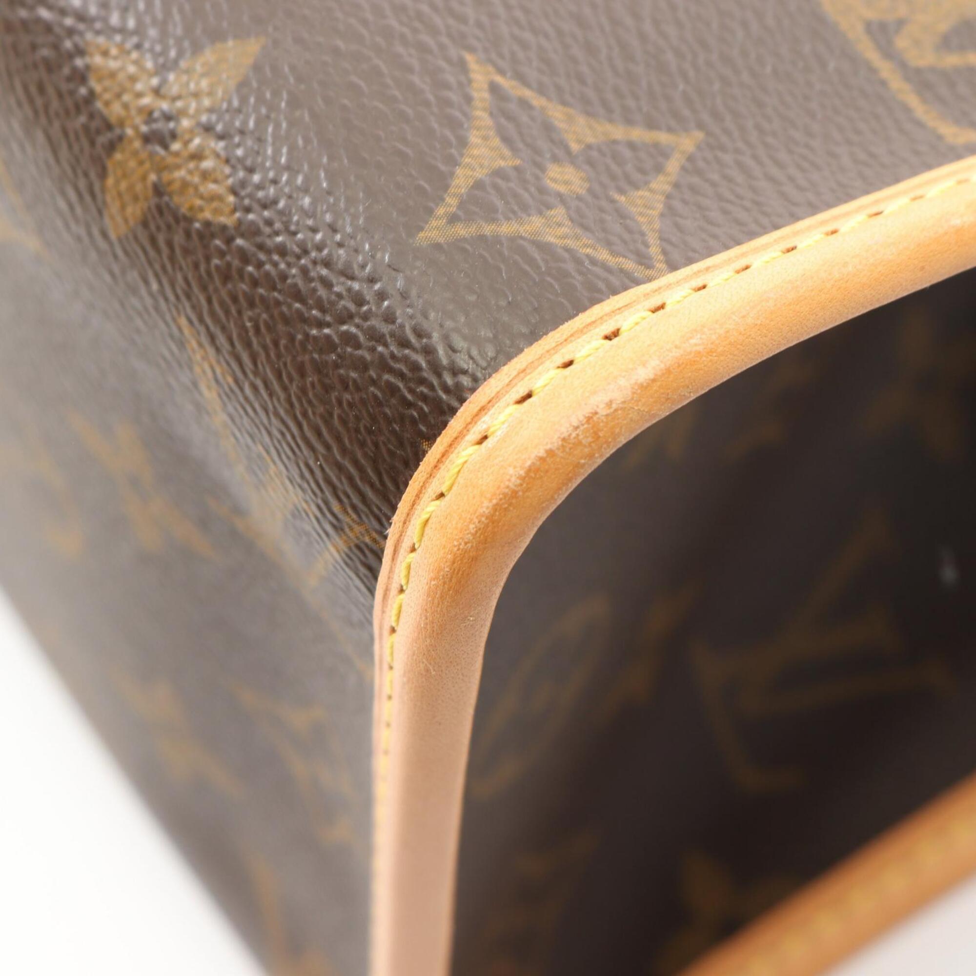 Louis Vuitton Brown Coated Canvas Pvc Monogram Leather Handbag Tote Bag (Pre-Owned)