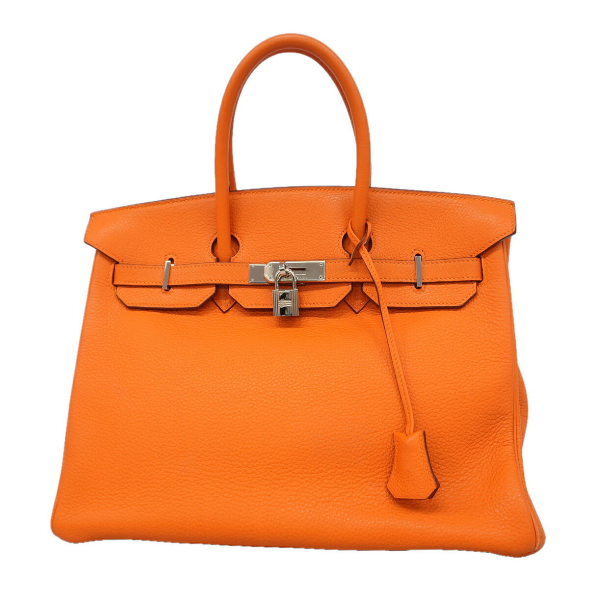 Hermes Orange Togo Leather Handbag (Pre-Owned)