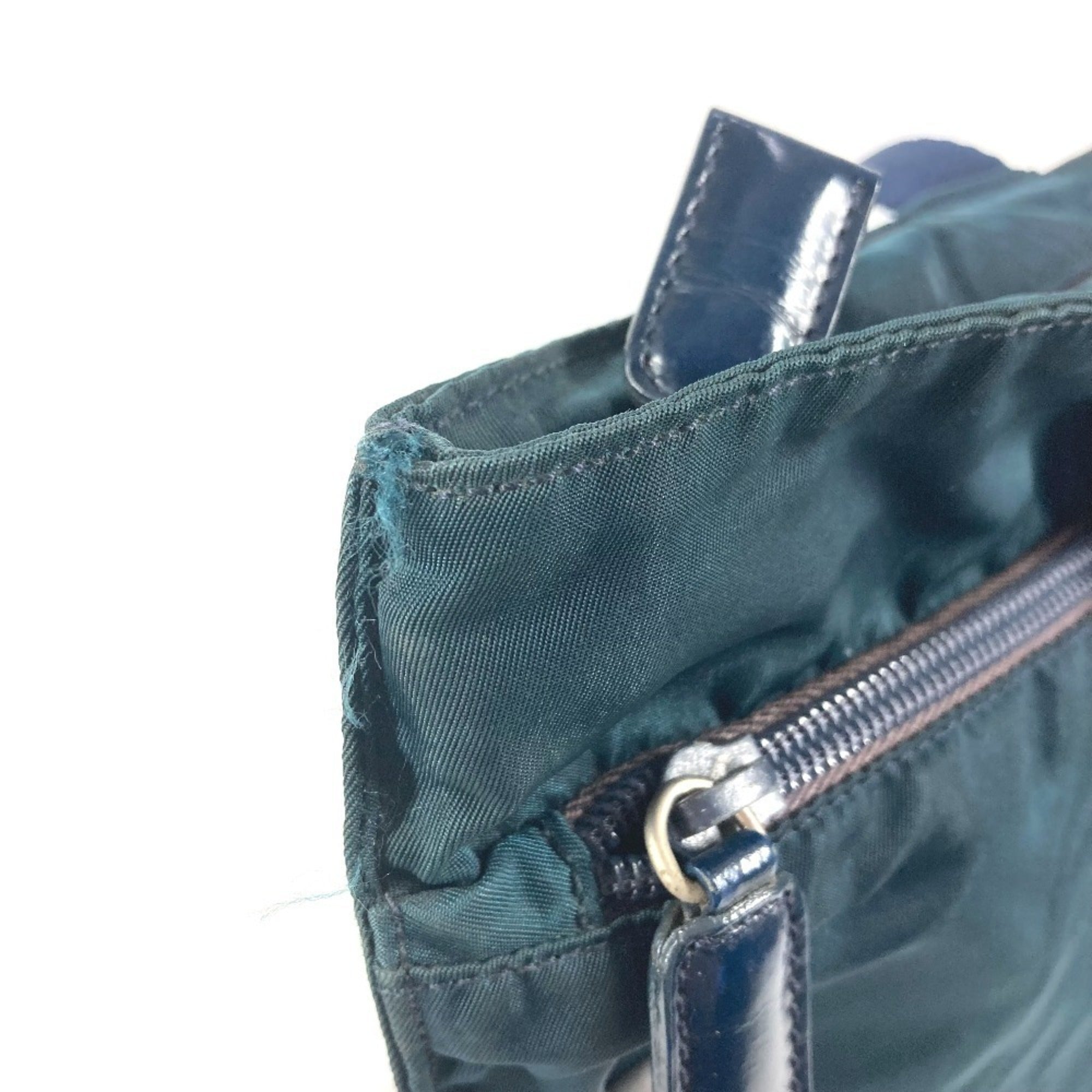 Prada Blue Nylon Shoulder Bag (Pre-Owned)