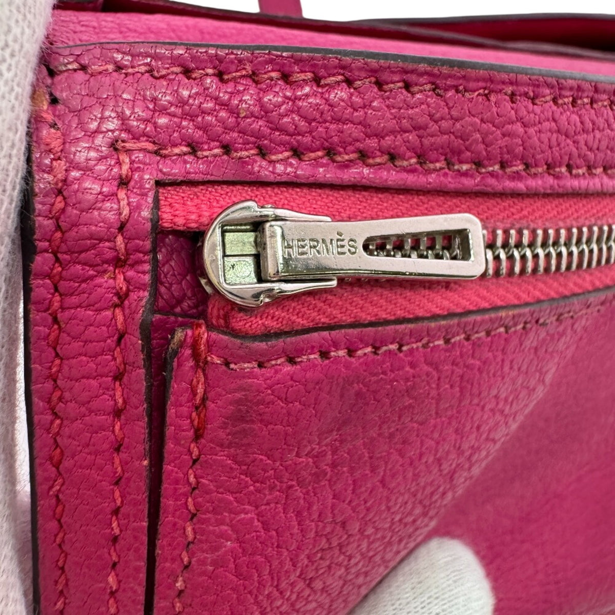 Hermes Pink Chevre Leather (Pre-Owned)