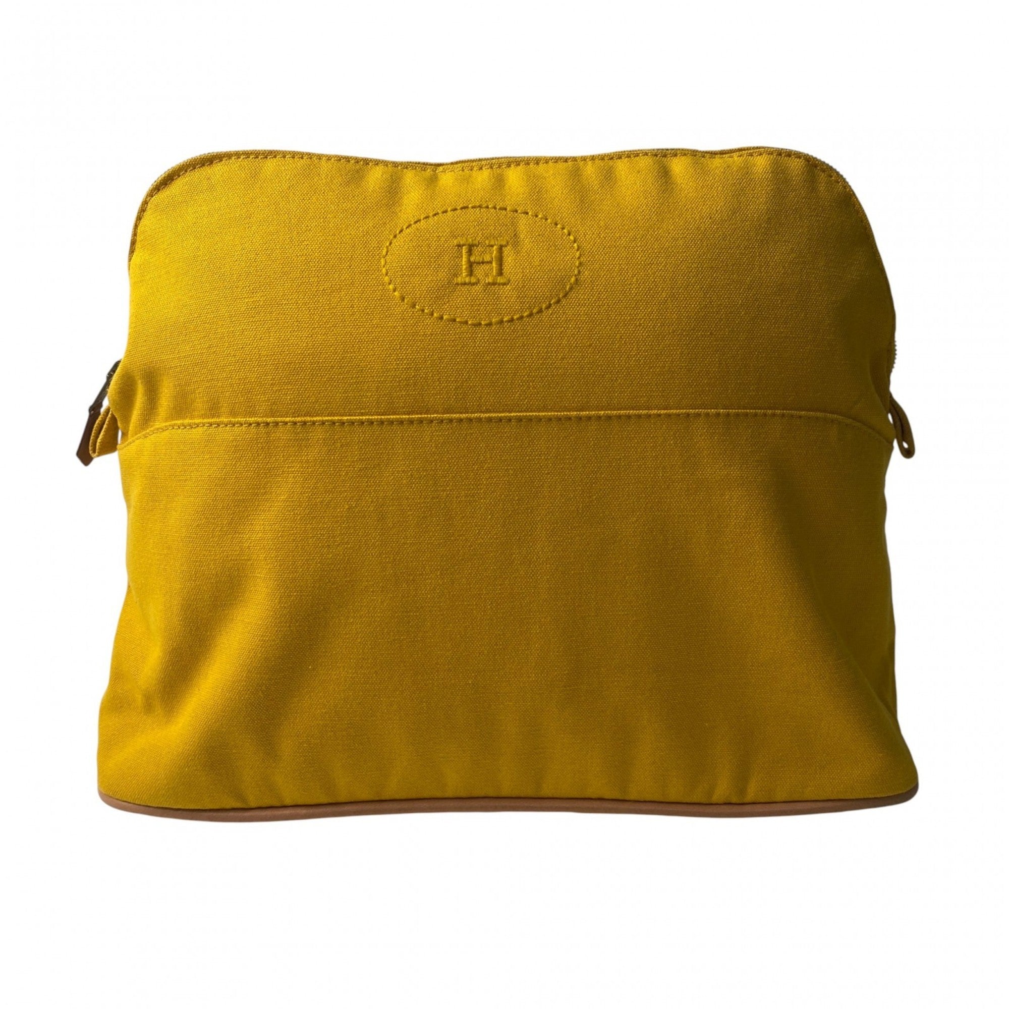 Hermes Yellow Canvas Pouch (Pre-Owned)