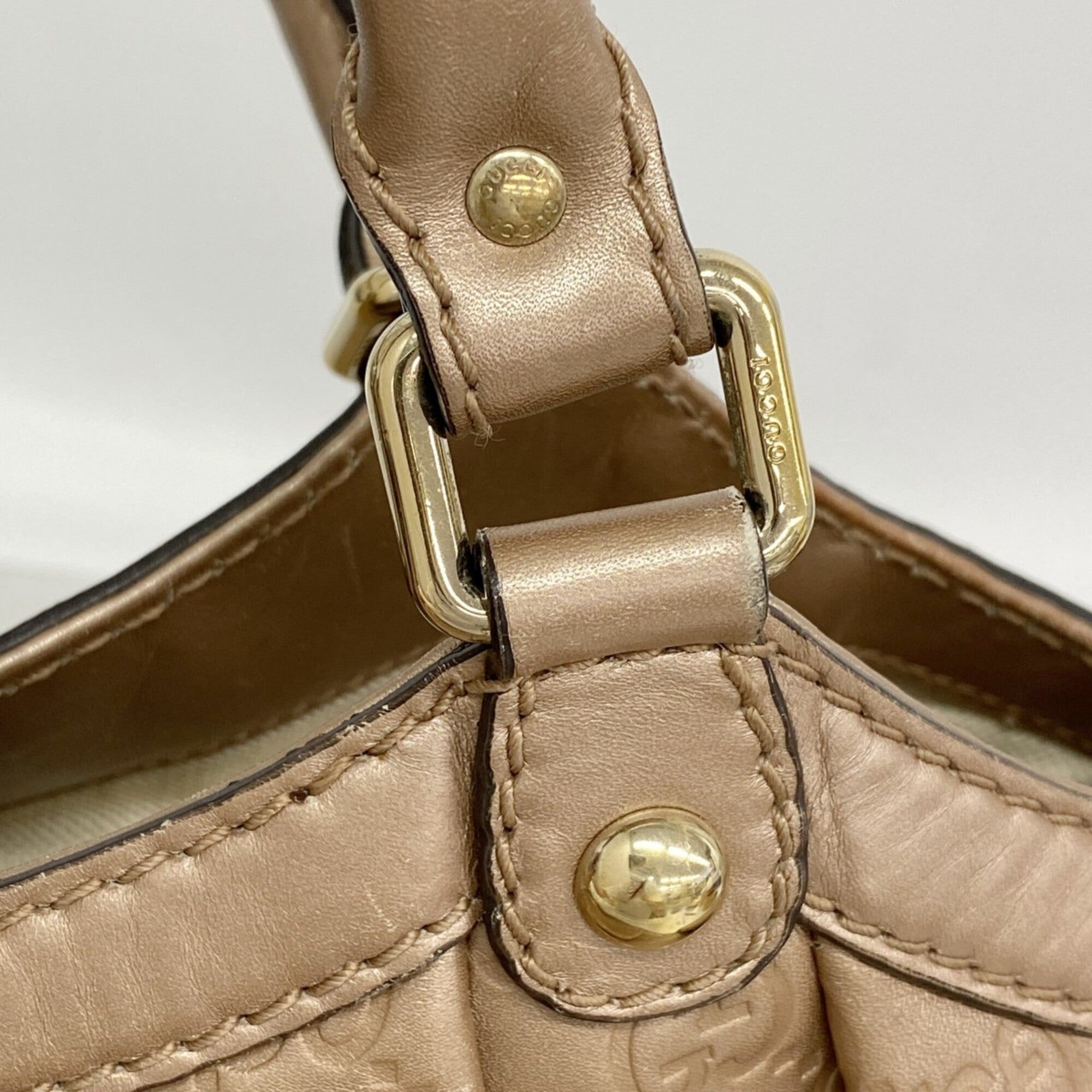 Gucci Pink Leather Tote Bag (Pre-Owned)