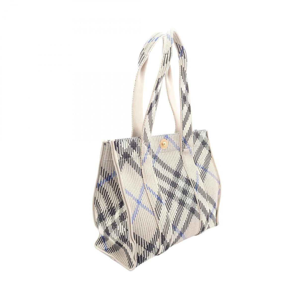 Burberry Gray Multi-Color Fabric Handbag Tote Bag (Pre-Owned)