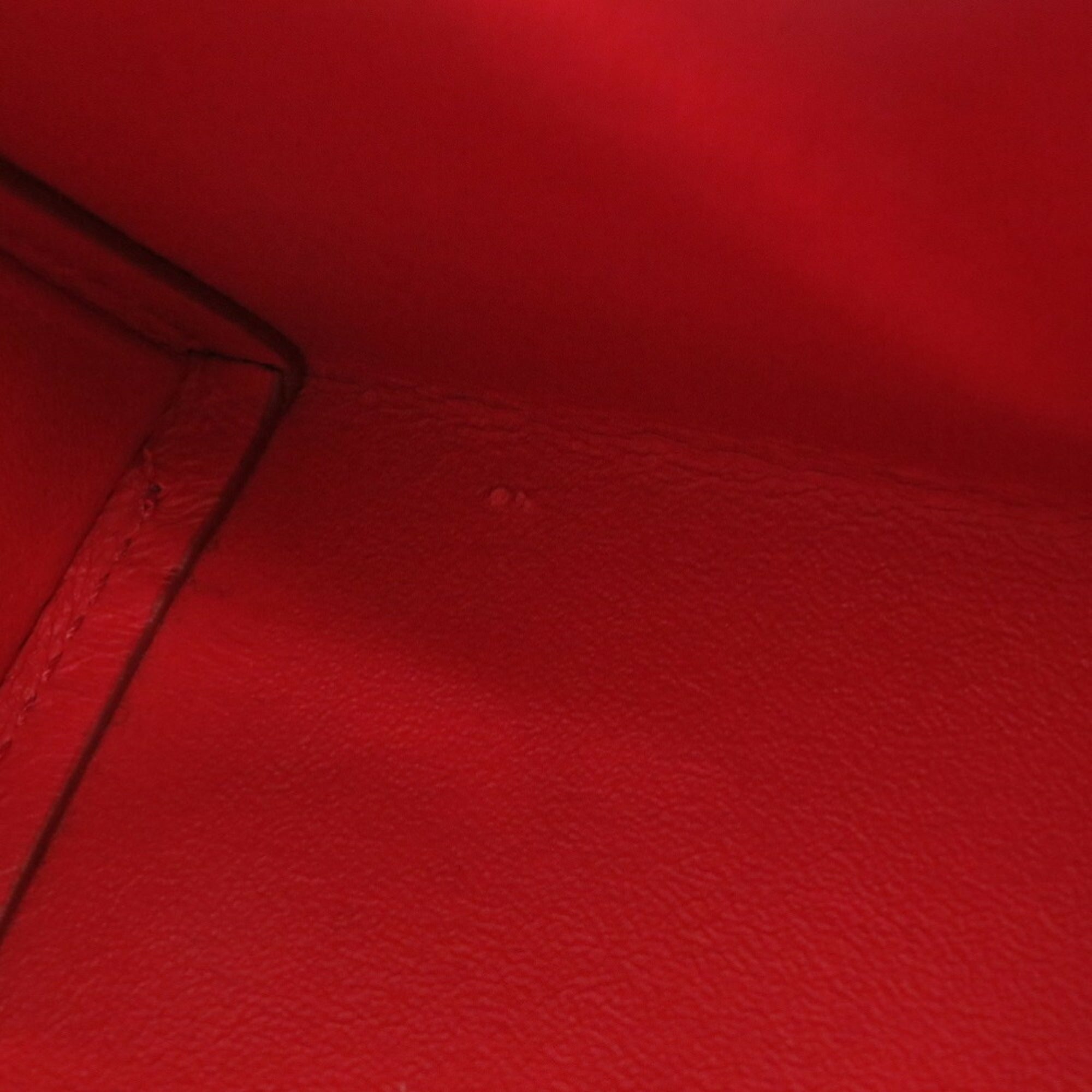 Salvatore Ferragamo Red Color Leather Clutch Bag Shoulder Bag (Pre-Owned)
