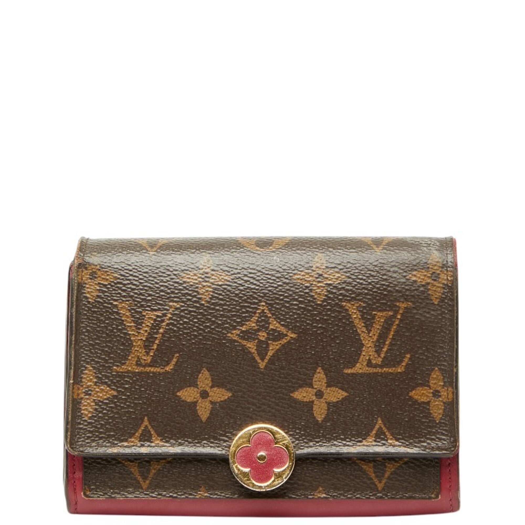 Louis Vuitton Brown Fuchsia Monogram Monogram Wallet (Bi-Fold) (Pre-Owned)