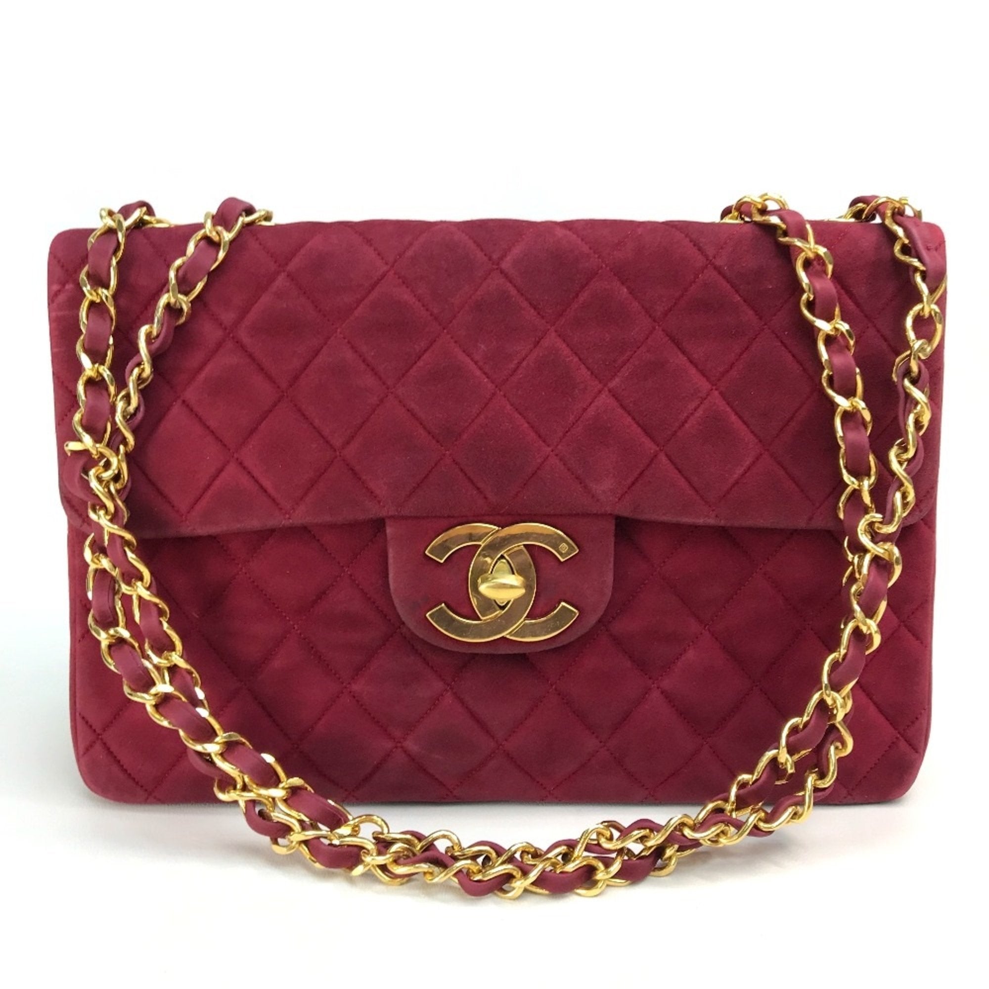 Chanel Red Leather Shoulder Bag (Pre-Owned)