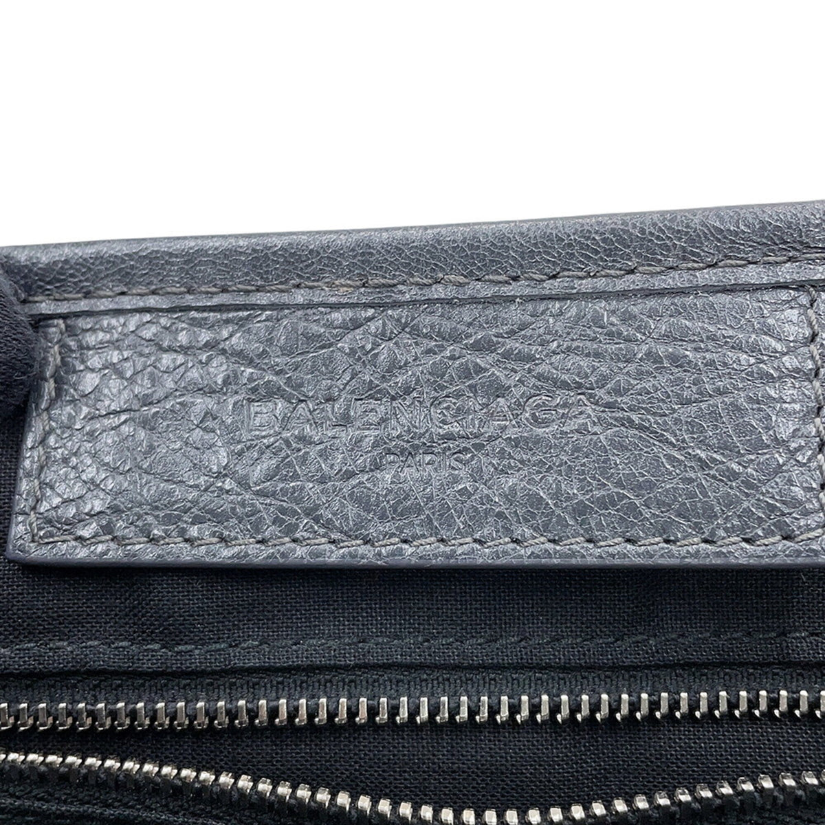 Balenciaga Gray Leather Canvas Handbag (Pre-Owned)