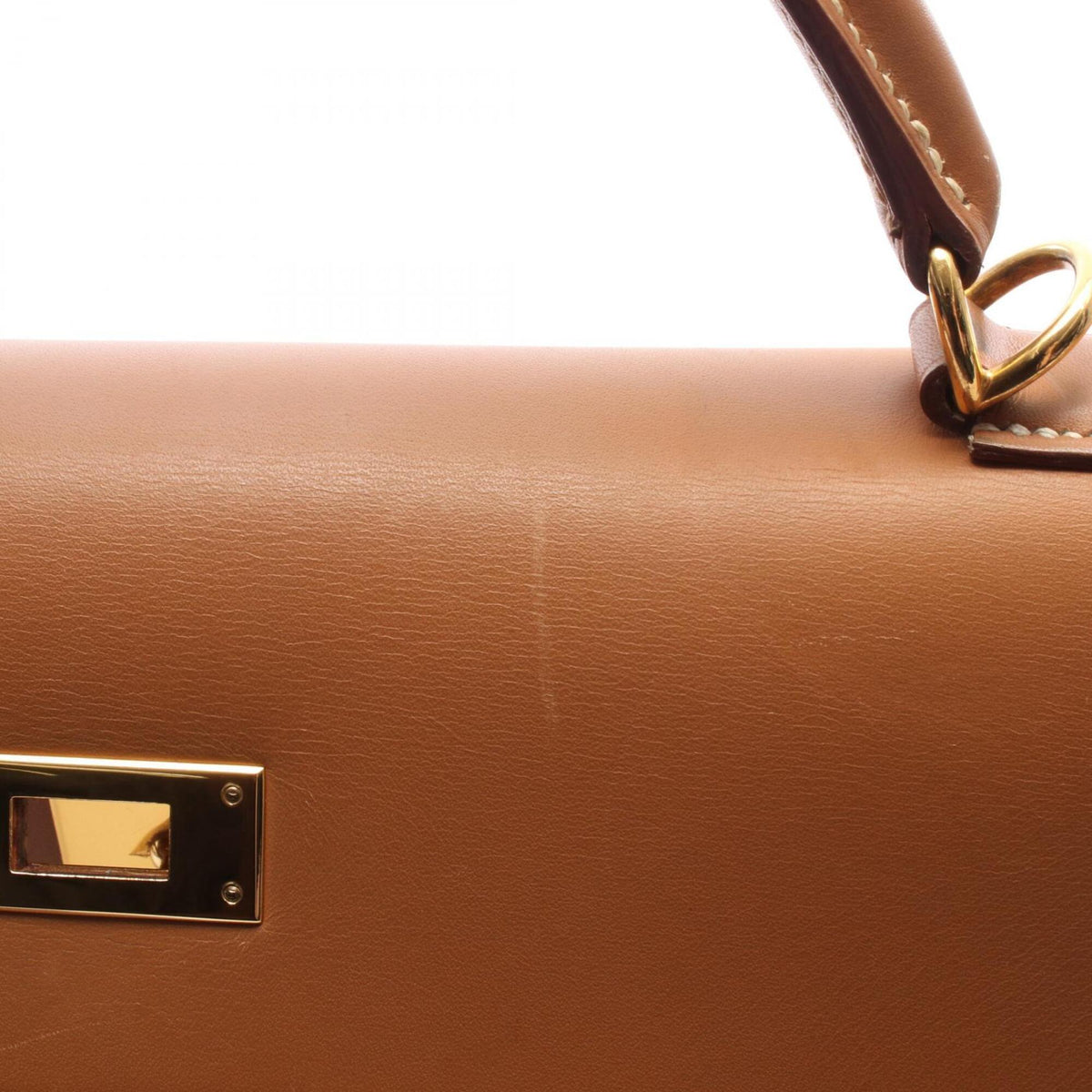 Hermes Brown Natural Chamonix Leather Handbag (Pre-Owned)