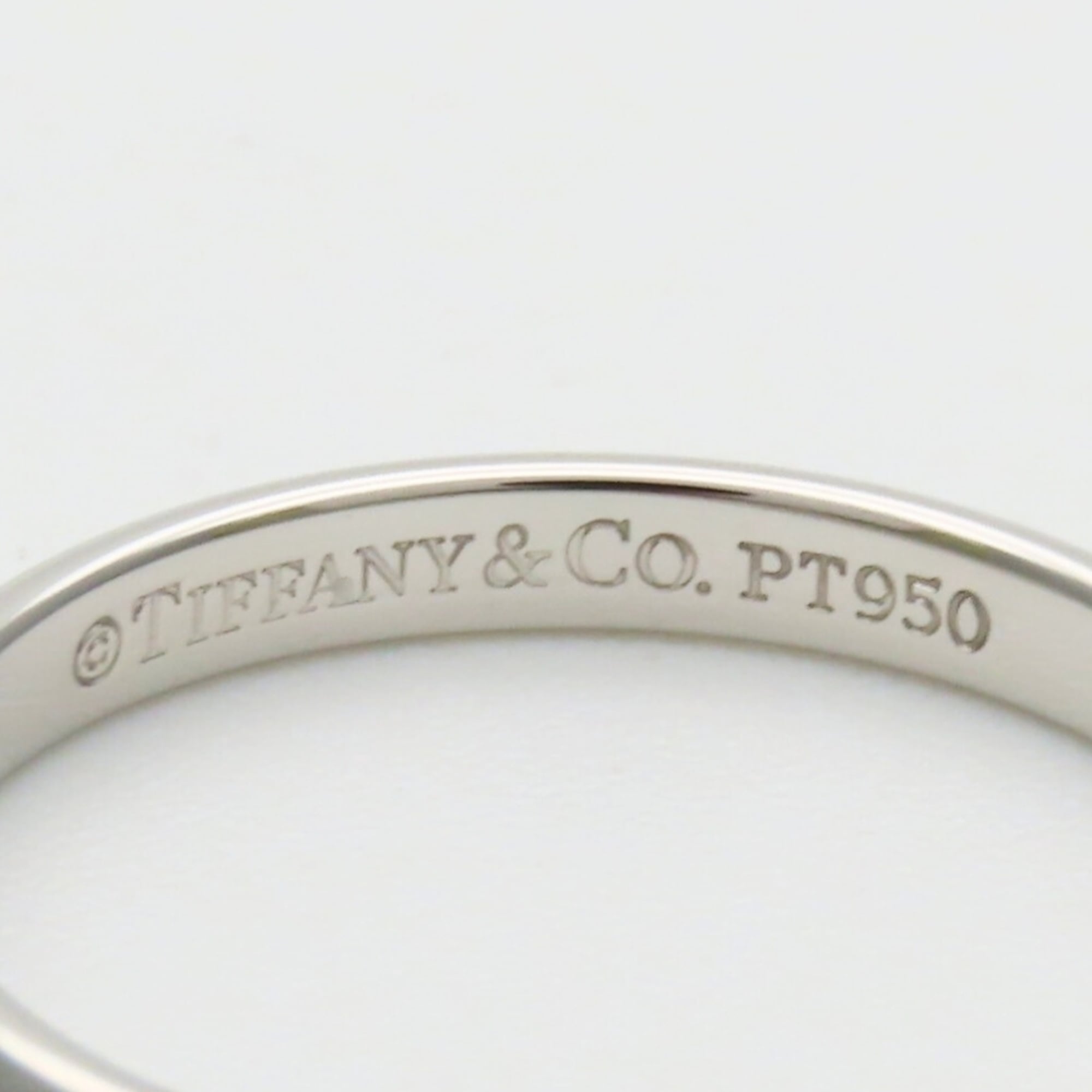 Tiffany Platinum Platinum 950 Band Ring (Pre-Owned)