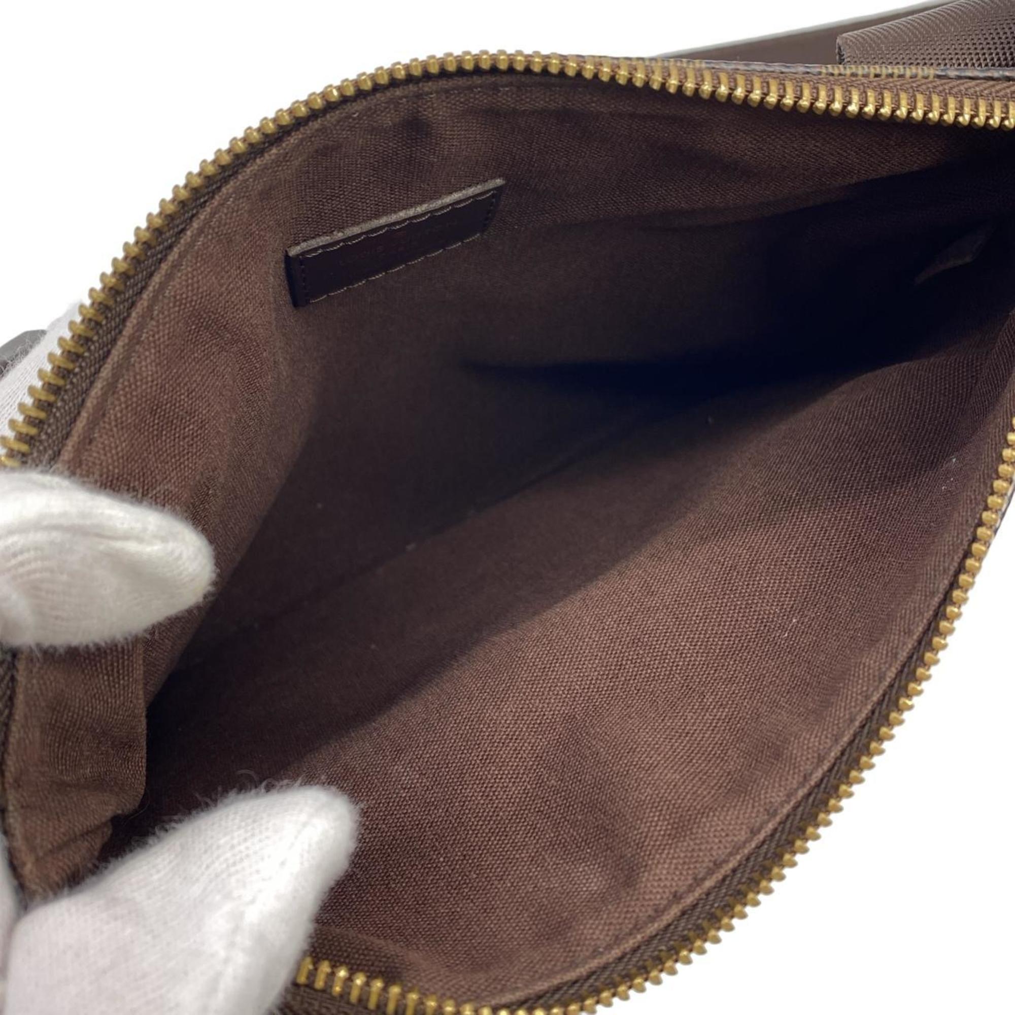 Louis Vuitton Ebene Coated Canvas Pochette Shoulder Bag (Pre-Owned)