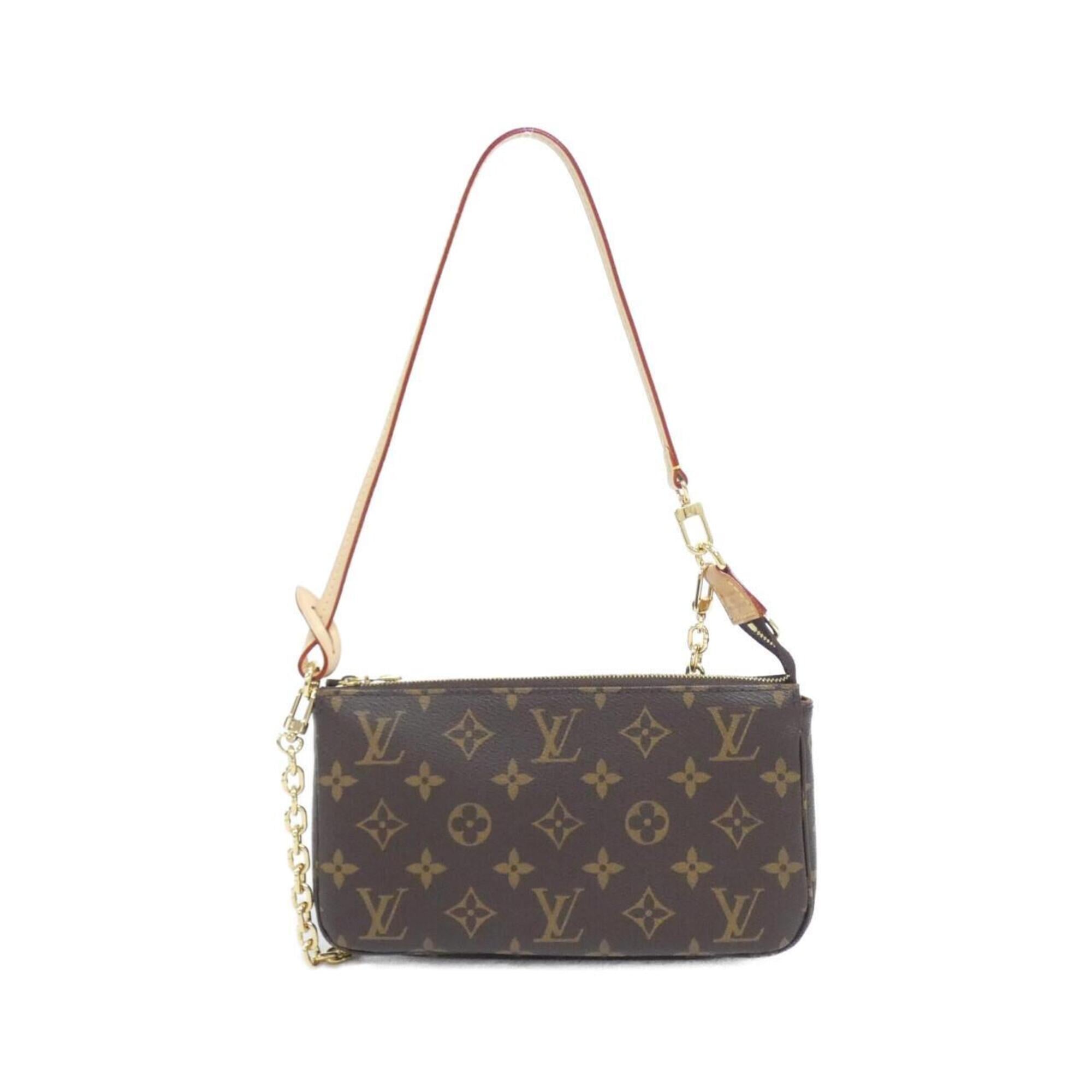 Louis Vuitton Marron Coated Canvas Pochette Pouch (Pre-Owned)