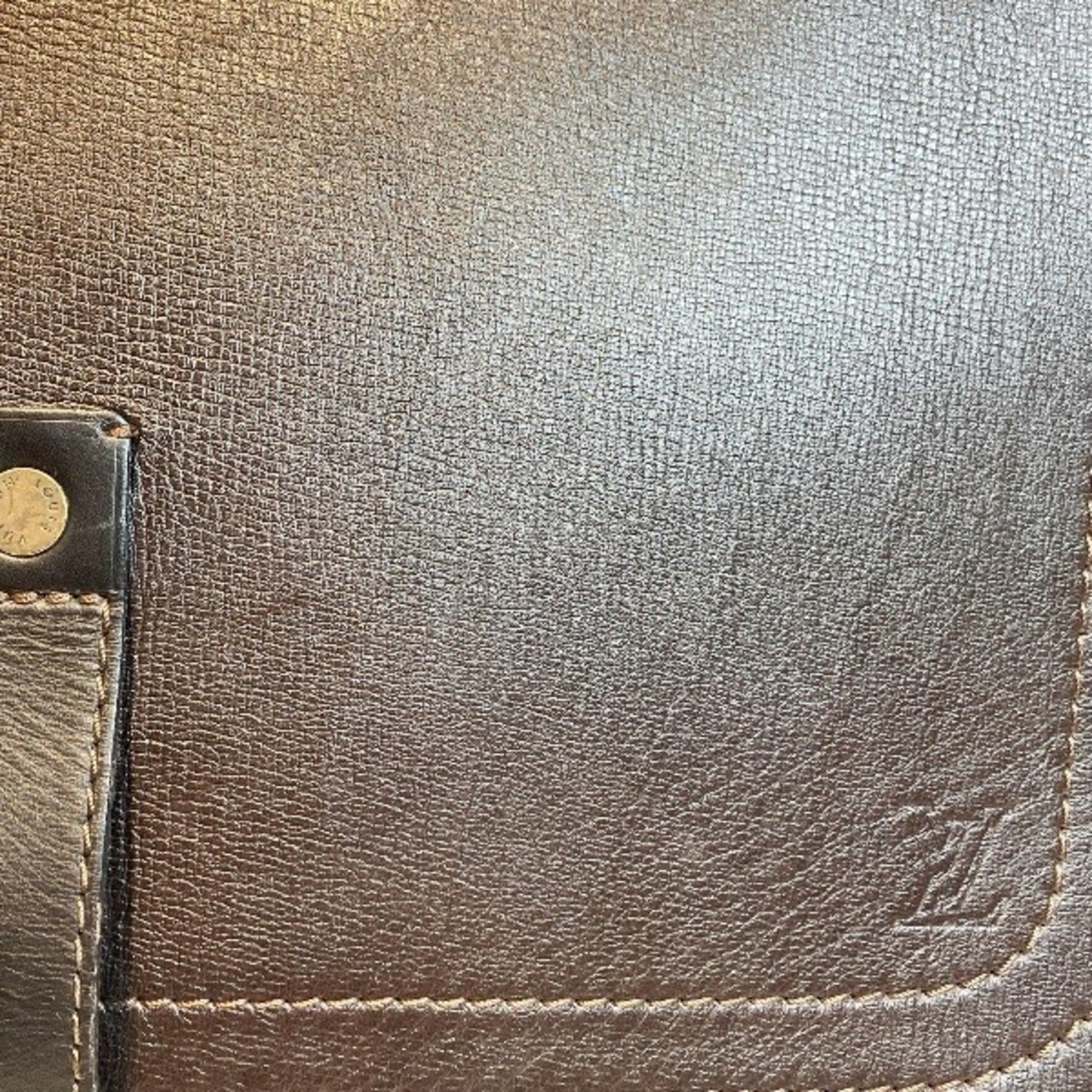 Louis Vuitton Coffee Dark Brown Leather Handbag Messenger Bag (Pre-Owned)