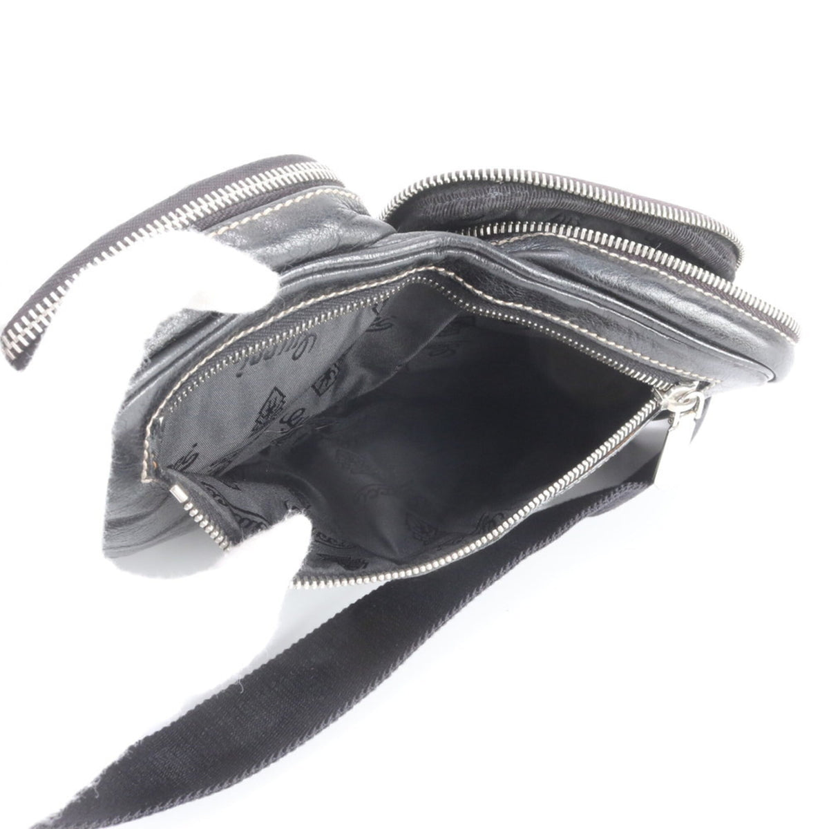 Gucci Black Leather Pouch Shoulder Bag Sling Bag (Pre-Owned)