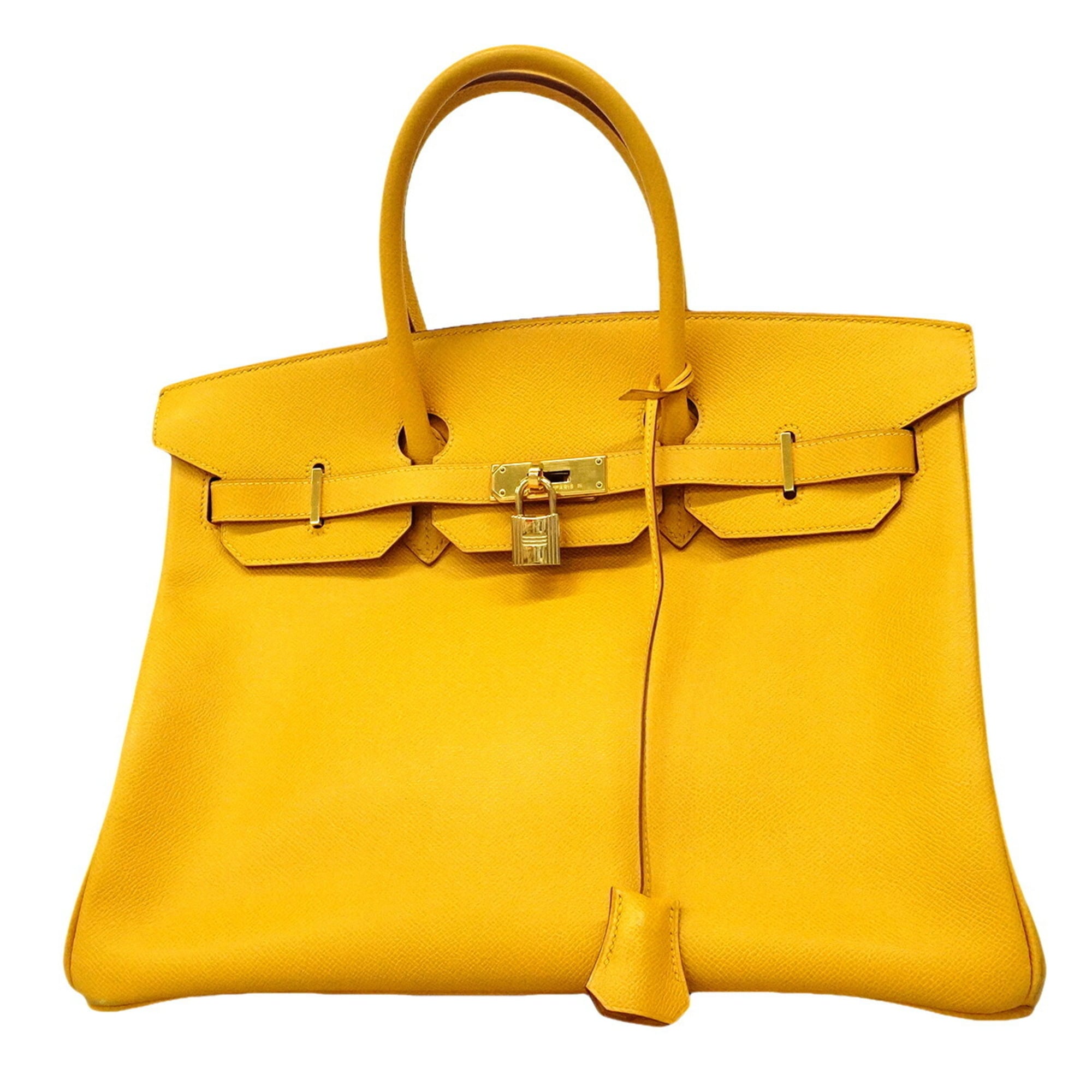 Hermes Jaune Courchevel Leather Handbag (Pre-Owned)